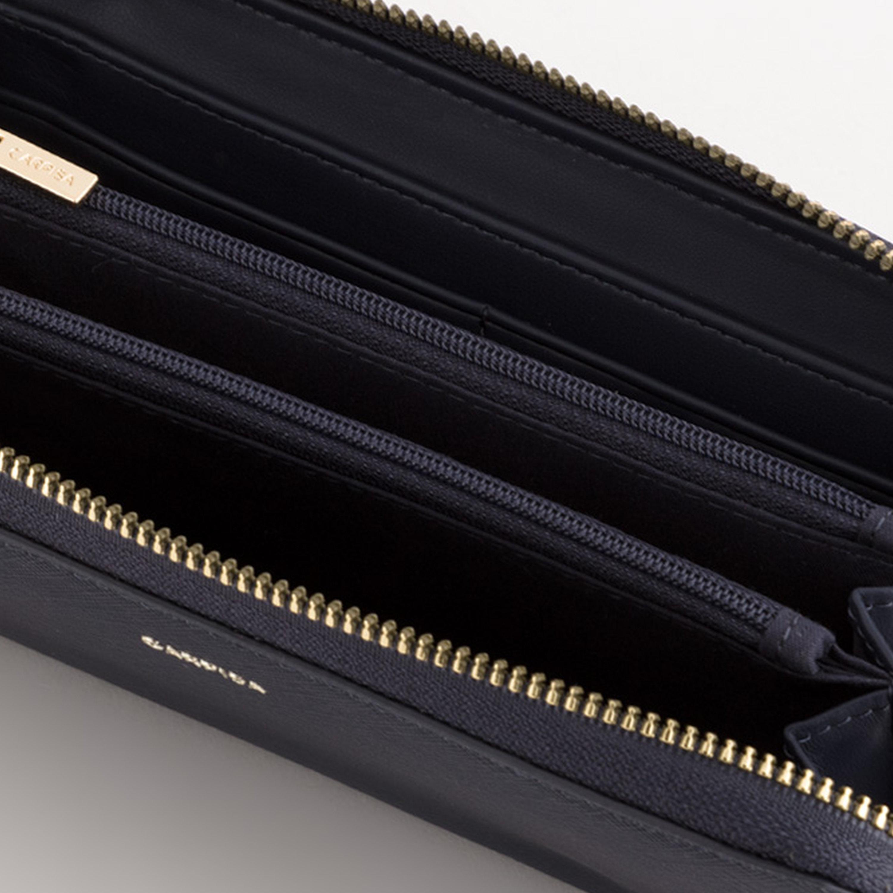 Carpisa Loto V2 Textured Wallet with Zipper closure | 19 X 2 X 10 CM-women-bagsandwallets-wallets-image-3