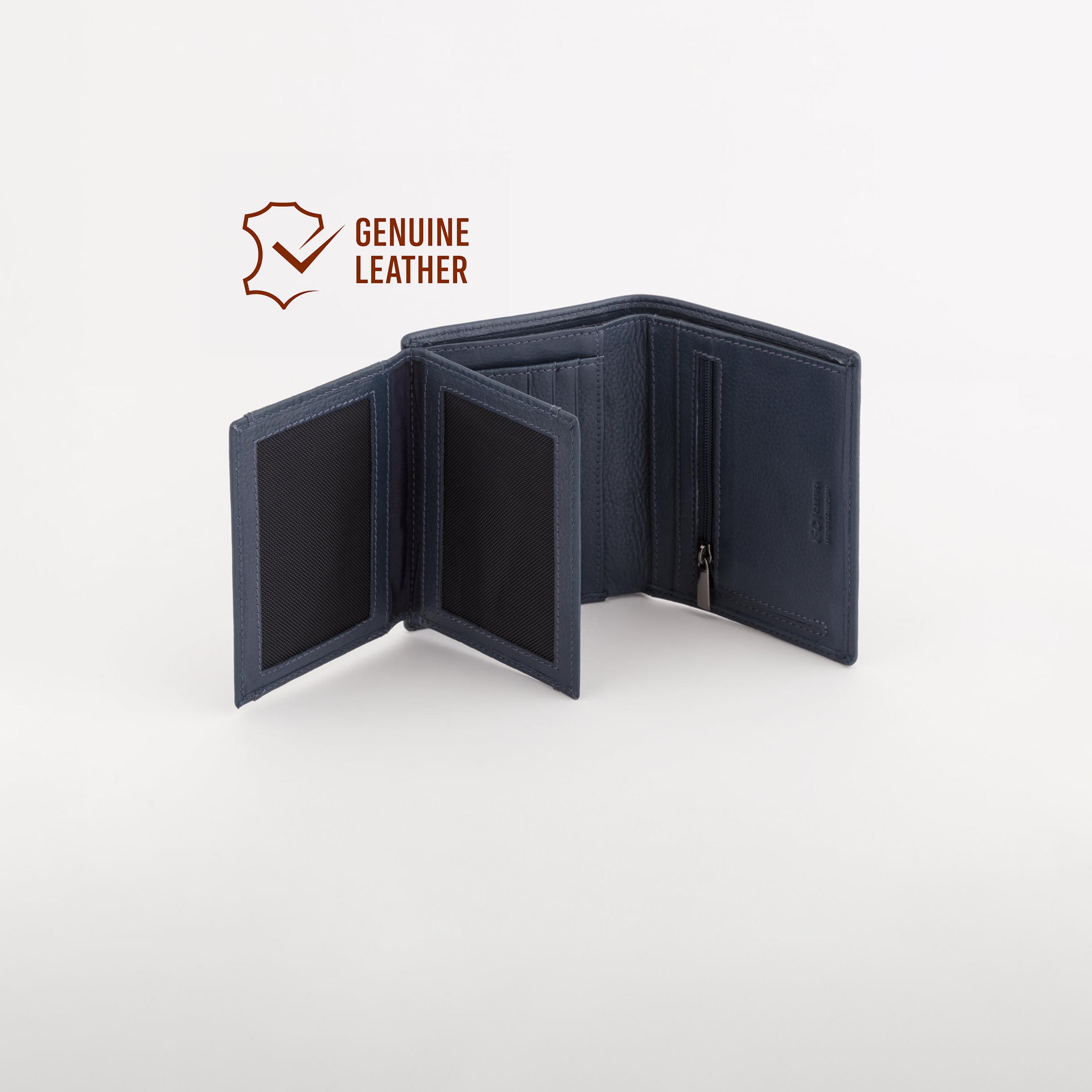 كاربيسا - محفظة مارك منقوشة بإغلاق قابل للطي | 12 × 1 × 9 سم-men-beltsandwallets-wallets-image-2