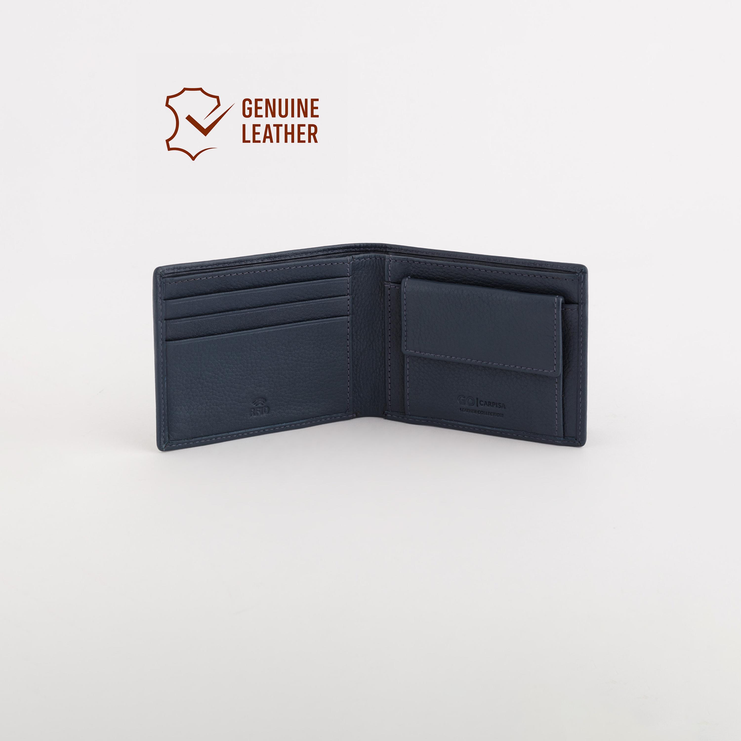 كاربيسا - محفظة مارك منقوشة بإغلاق قابل للطي | 11 × 1 × 9 سم-men-beltsandwallets-wallets-image-2