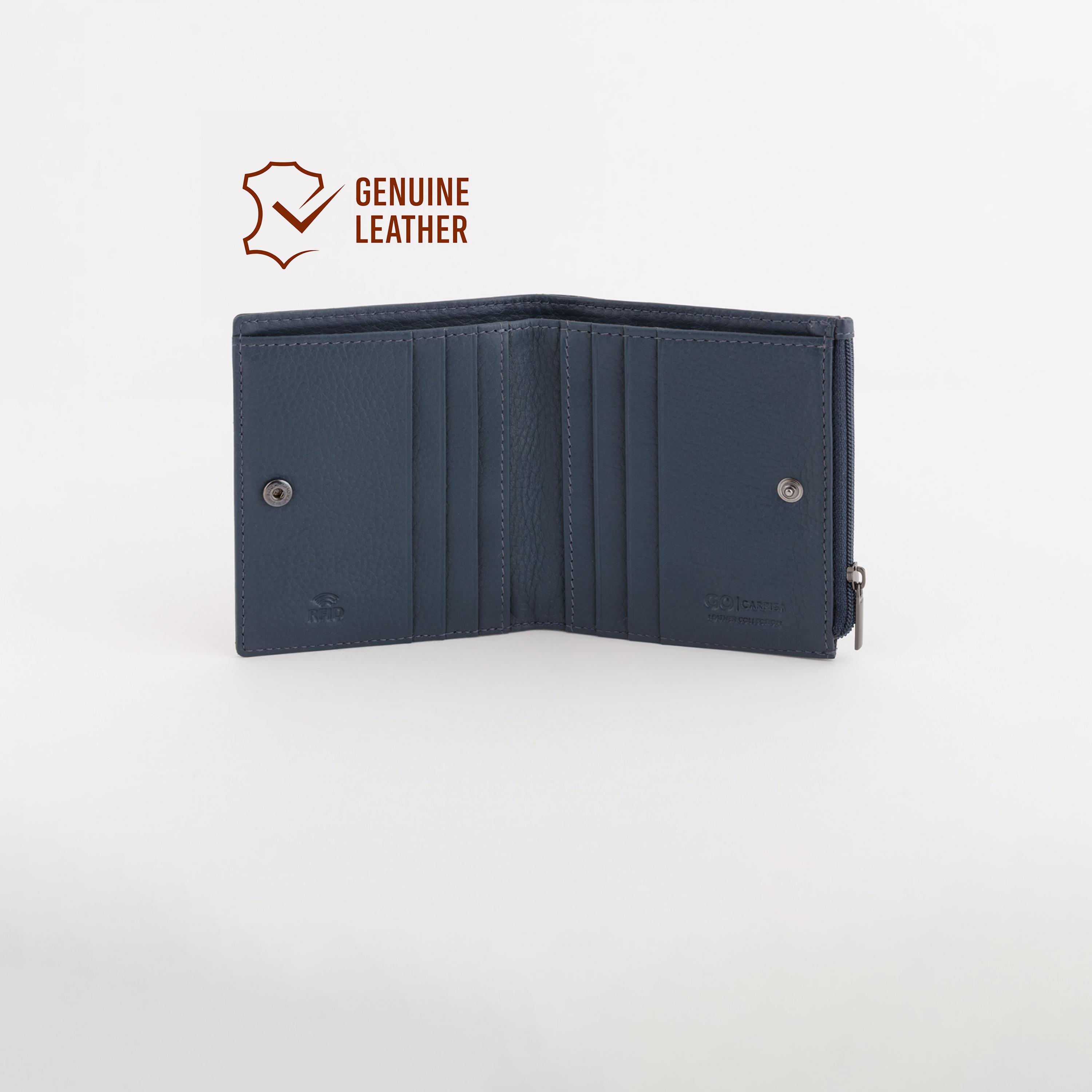كاربيسا - محفظة مارك منقوشة بسحاب للإغلاق | 10 × 2 × 9 سم-men-beltsandwallets-wallets-image-2