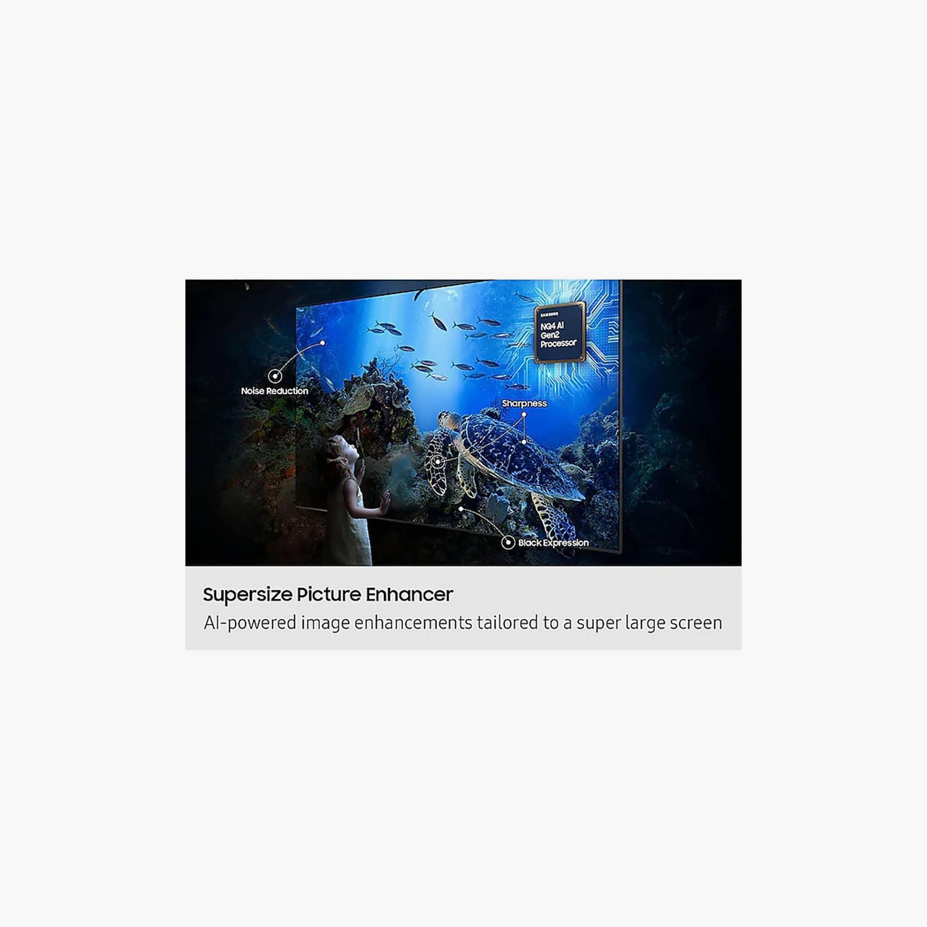 Samsung 100 Inch Neo QLED TV, QN80F, 4K, NQ4 AI Gen2 Processor, 100Hz Refresh Rate, 30W Sound Output, Multiple Connectivity Options, Tizen Smart TV, QA100QN80FAUXZN (2025) Black-electronics-televisionandvideo-image-9