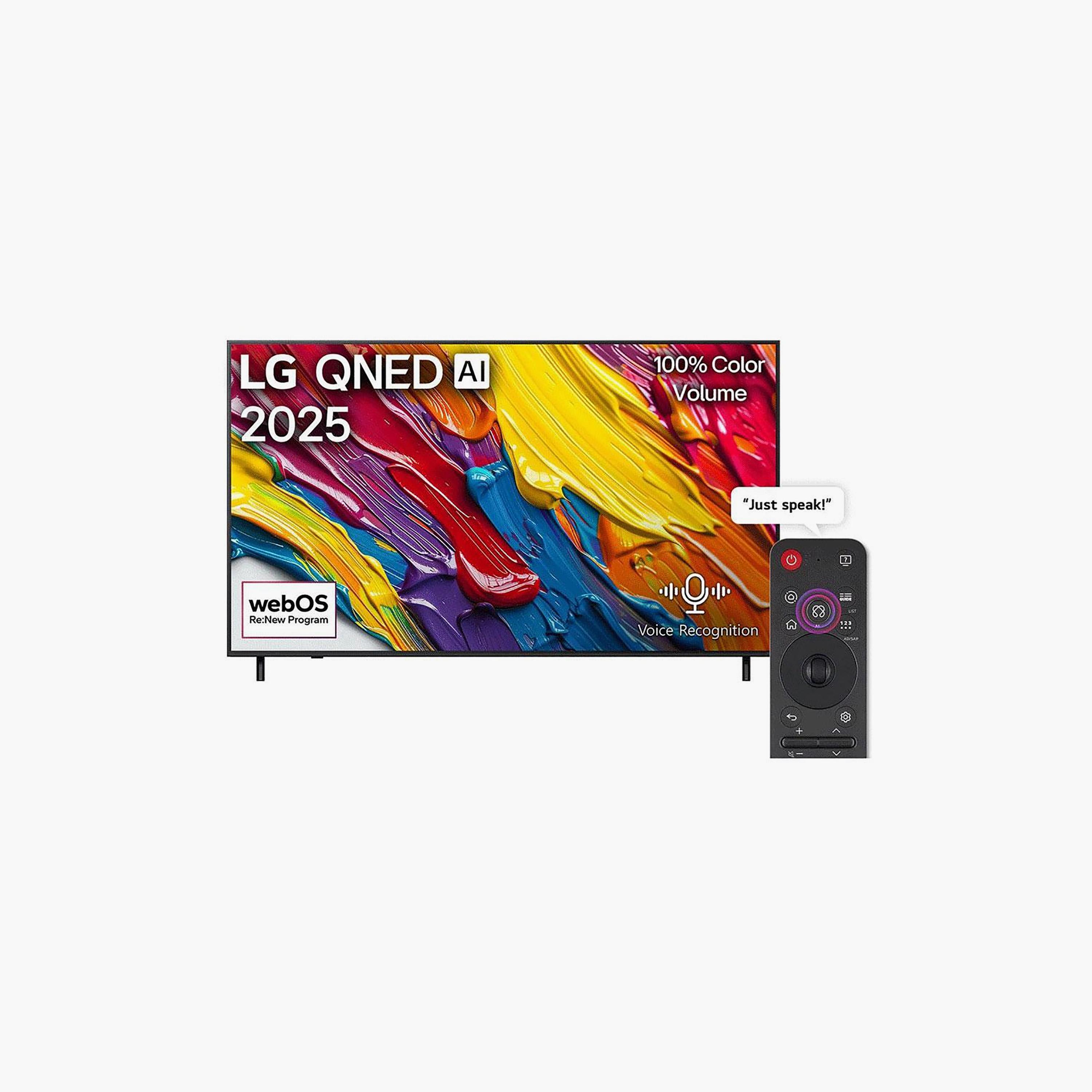 تلفزيون إل جي 86 بوصة كيو إن إي دي، QNED82، بدقة 4K، معالج α7 الجيل الثامن، تردد 120 هرتز، مخرج صوت 20 واط، نظام webOS الذكي، 86QNED82A6A-AMAG (إصدار 2025) لون أسود-electronics-televisionandvideo-image-1