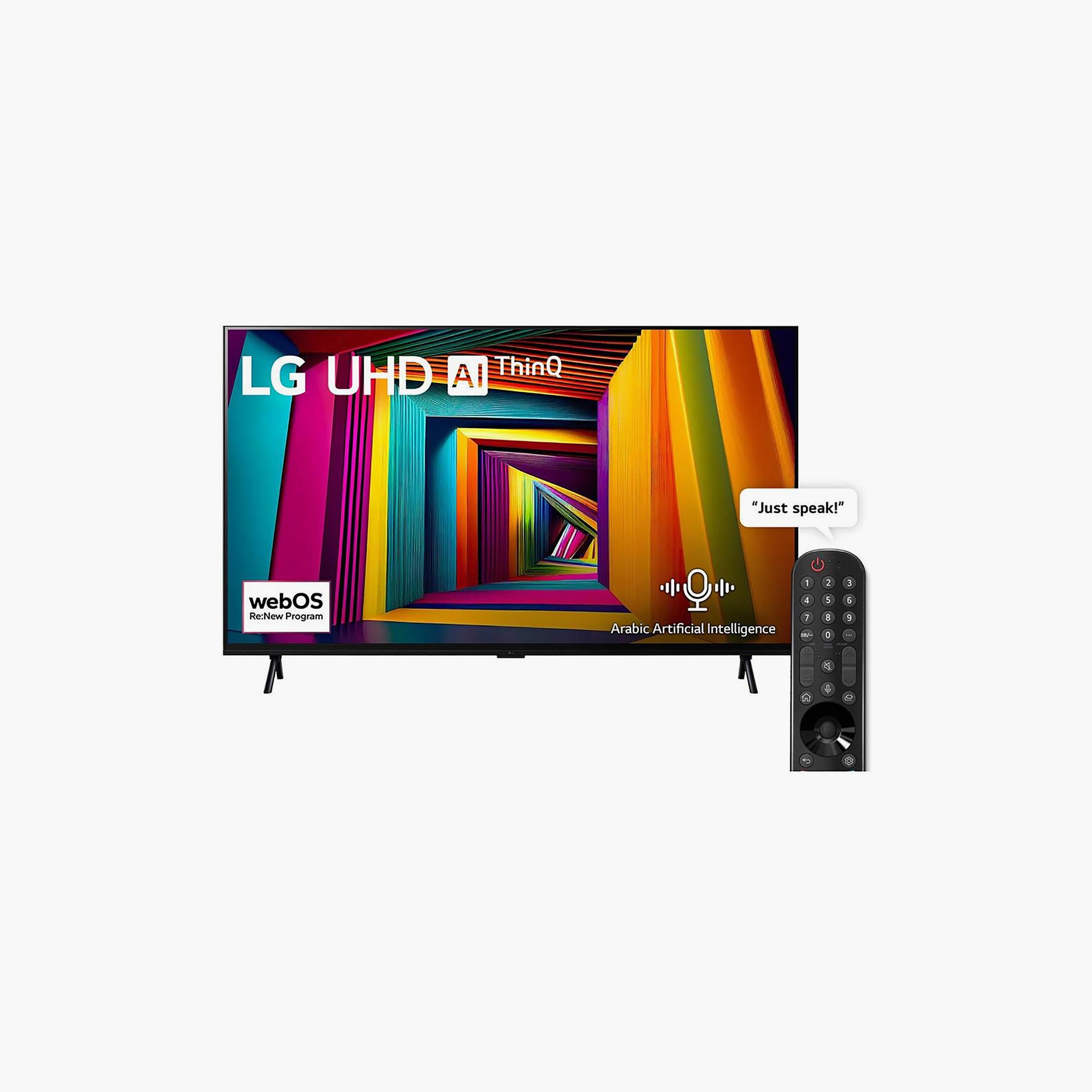 LG 98 Inch UHD TV, UT90, 4K, α9 AI Processor 4K Gen7, AI Magic Remote, HDR10 Support, Multiple Connectivity Options, webOS Smart TV, 98UT90006LA-AMAQ (2024) Black-electronics-televisionandvideo-image-1