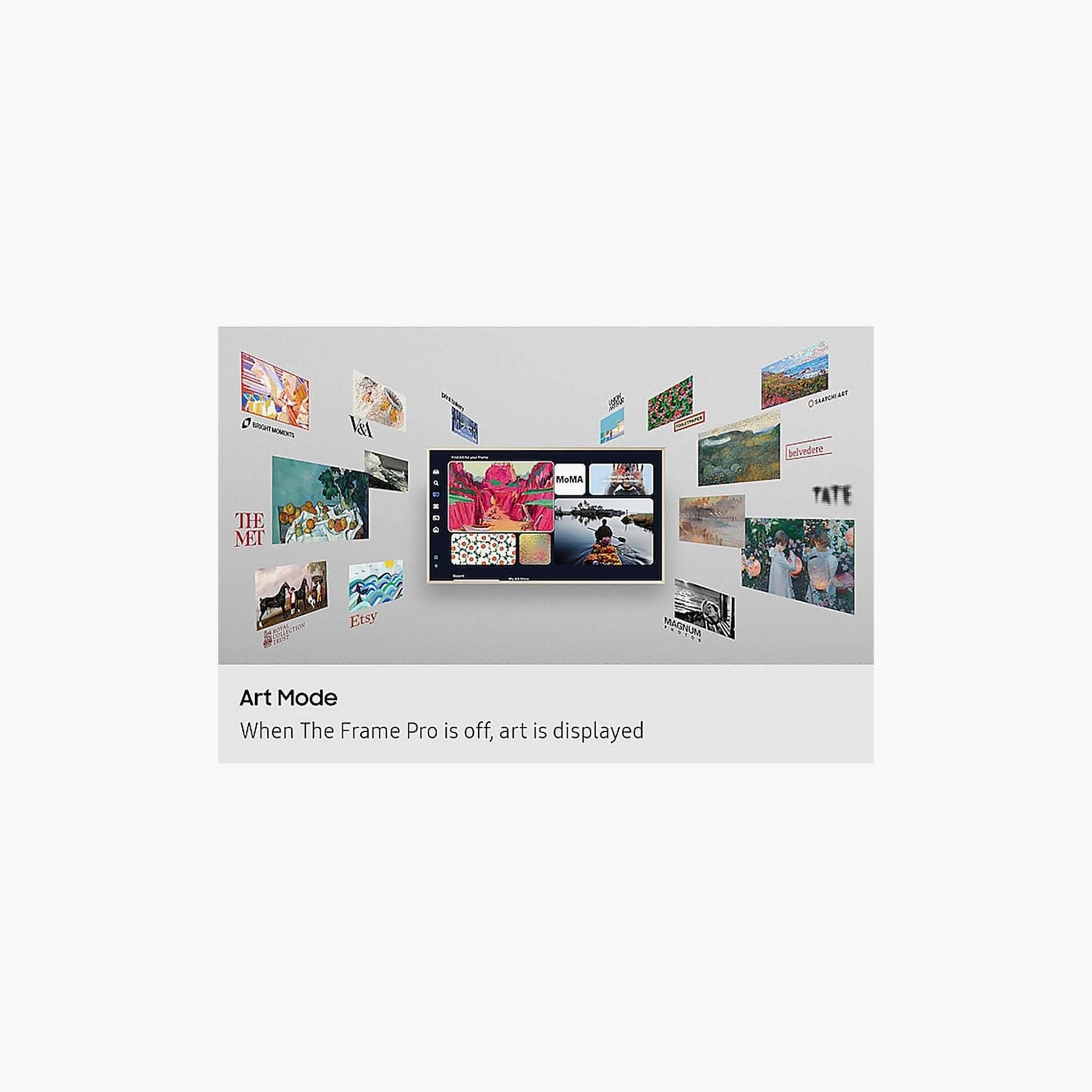 Samsung 75 Inch Neo QLED TV, The Frame Pro, 4K, NQ4 AI Gen3 Processor, 100Hz Refresh Rate, 40W Sound Output, Multiple Connectivity Options, Tizen Smart TV, QA75LS03FWUXZN (2025) Black-electronics-televisionandvideo-image-9