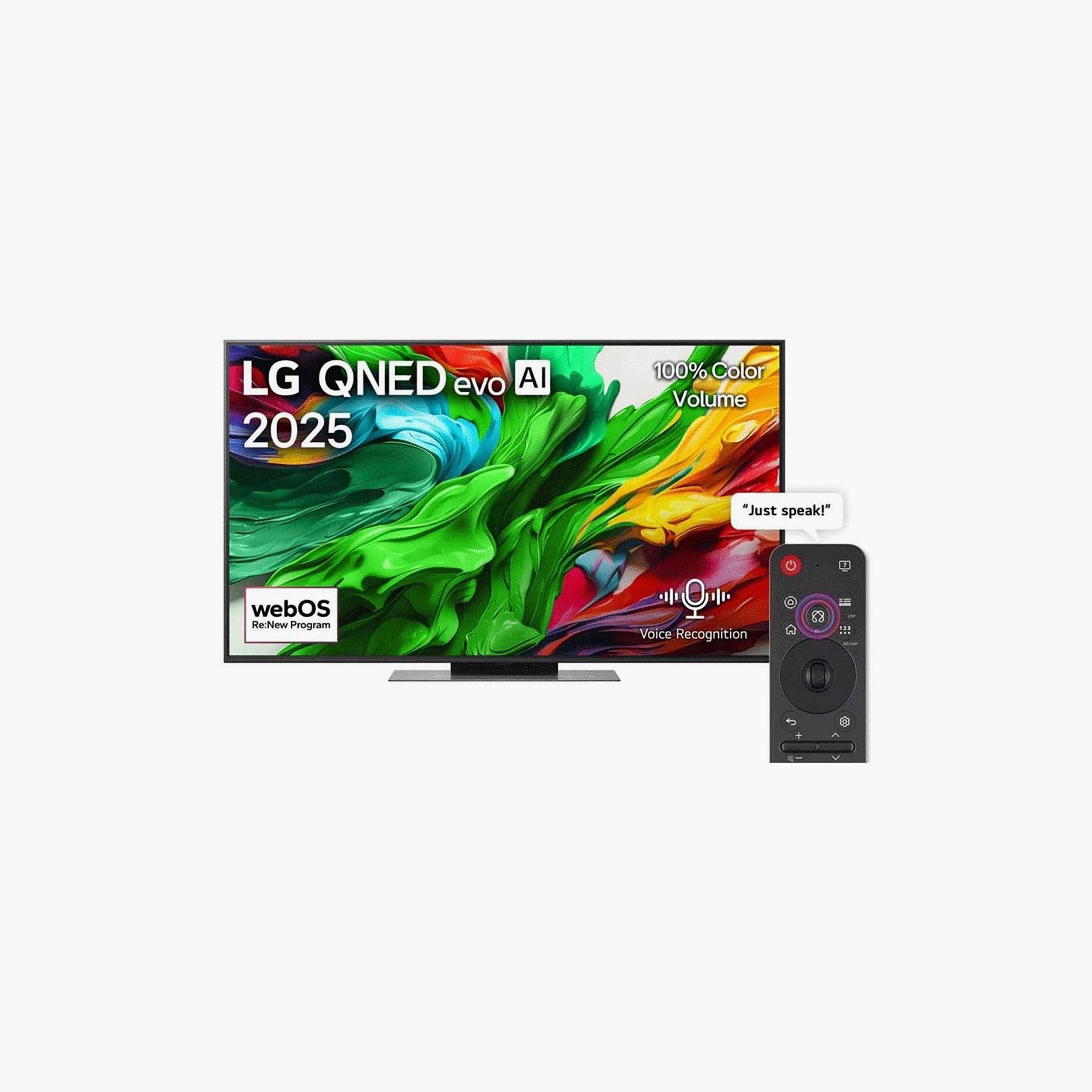 LG 55 Inch QNED evo TV, QNED86, 4K, α8 AI Processor 4K Gen2, 120Hz Refresh Rate, 20W Sound Output, Dolby Support, webOS Smart TV, 55QNED86A6A-AMAE (2025) Black-electronics-televisionandvideo-image-1