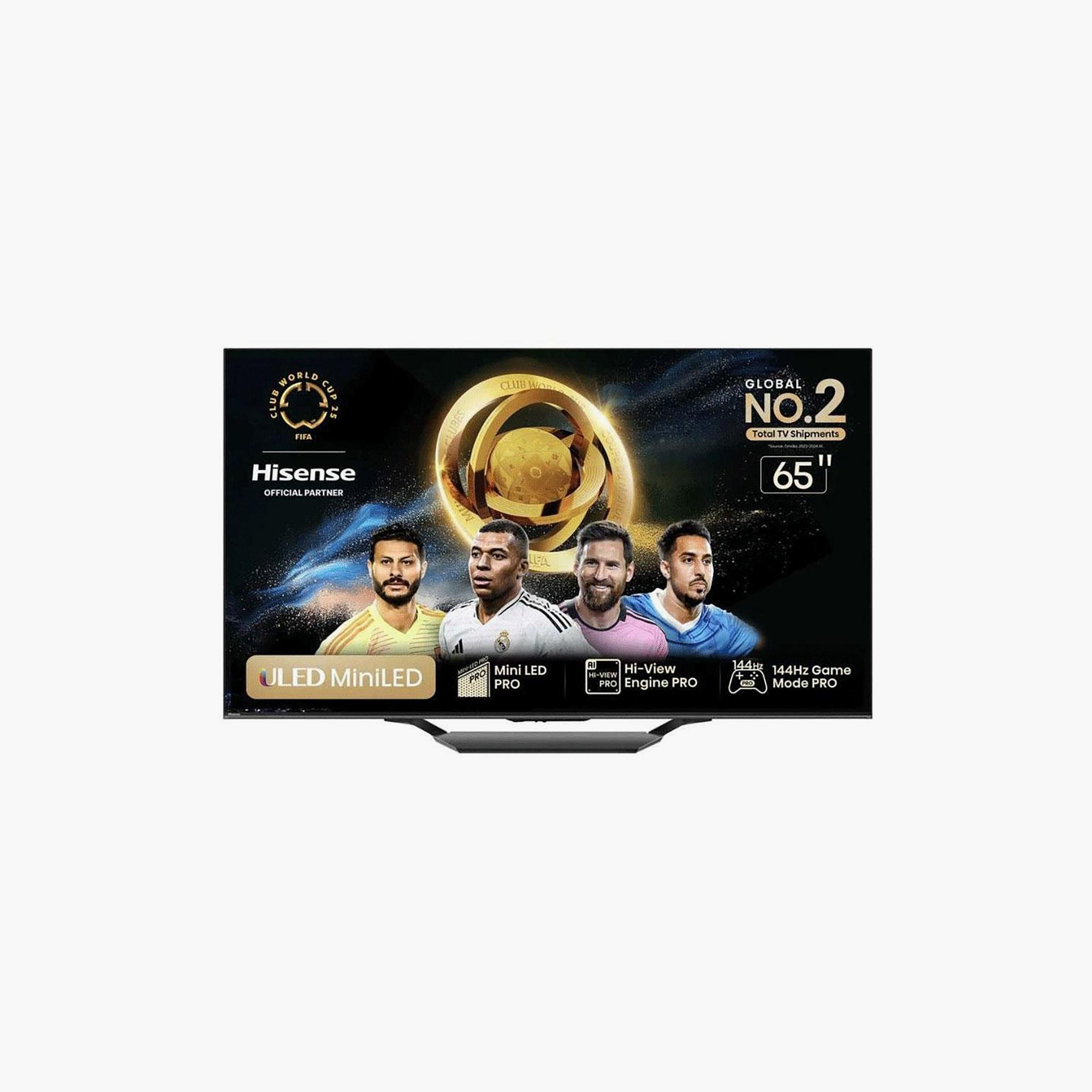 تلفزيون هايسنس 65 بوصة يو ليد، سلسلة U7، بدقة 4K، معالج Hi View Engine Pro، تردد 120 هرتز، مخرج صوت 40 واط، دولبي فيجن IQ، نظام VIDAA الذكي، 65U7N لون أسود-electronics-televisionandvideo-image-1