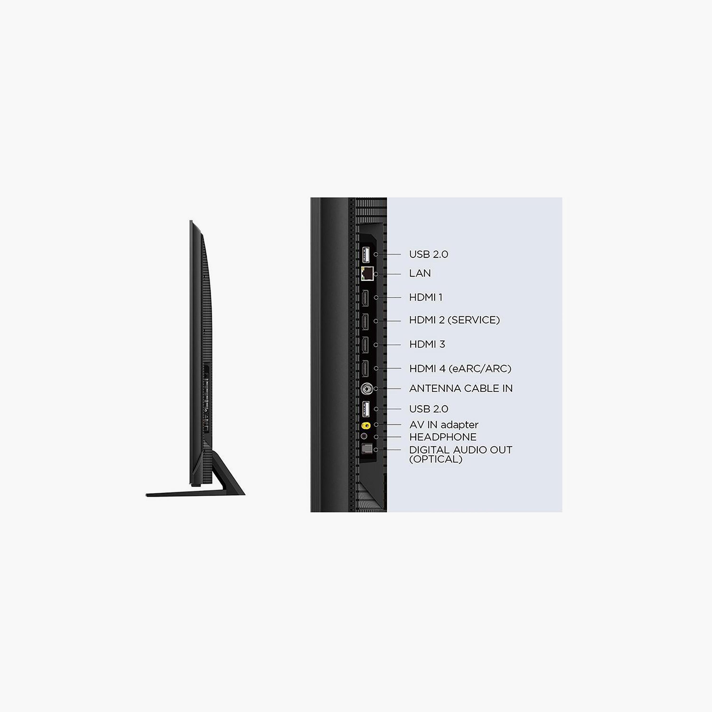 تلفزيون تي سي إل 75 بوصة كيو ليد، C745، بدقة 4K، معالج AiPQ 3.0، تردد 144 هرتز، مخرج صوت 30 واط، نظام غوغل تي في الذكي، 75C745 (إصدار 2023) لون أسود-electronics-televisionandvideo-image-4
