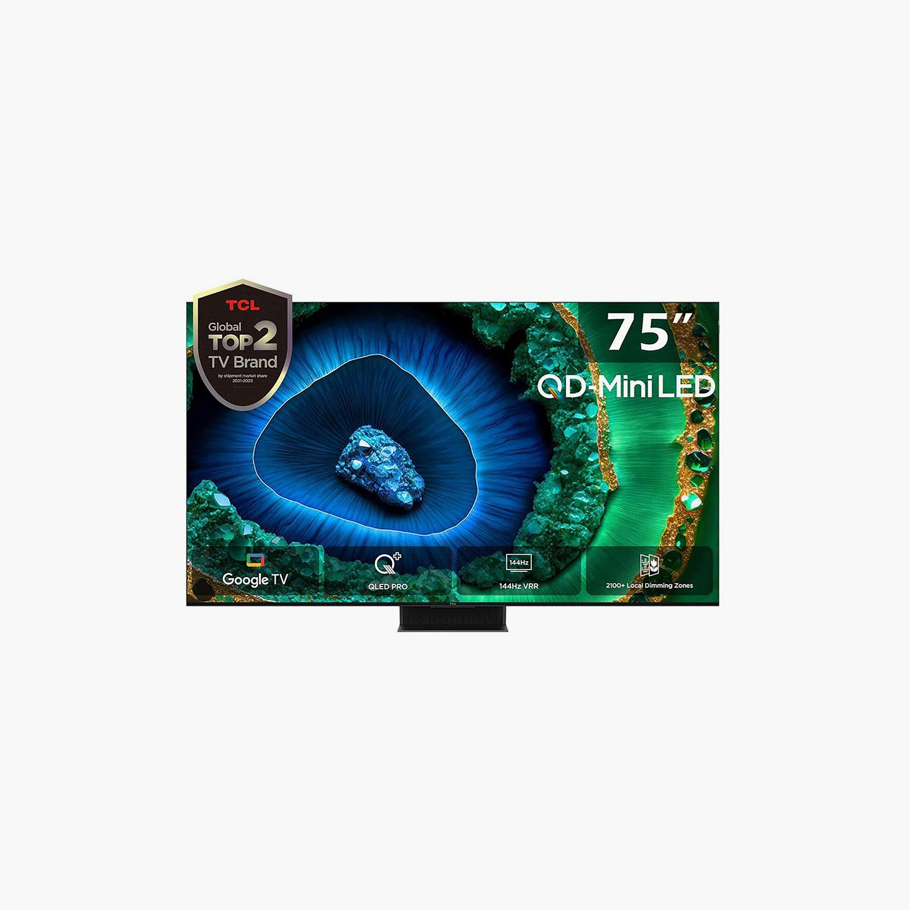 تلفزيون تي سي إل 75 بوصة كيو دي ميني ليد، C855، بدقة 4K، معالج AiPQ Pro، تردد 144 هرتز، نظام غوغل تي في الذكي، 75C855 (إصدار 2024) لون أسود-electronics-televisionandvideo-image-1