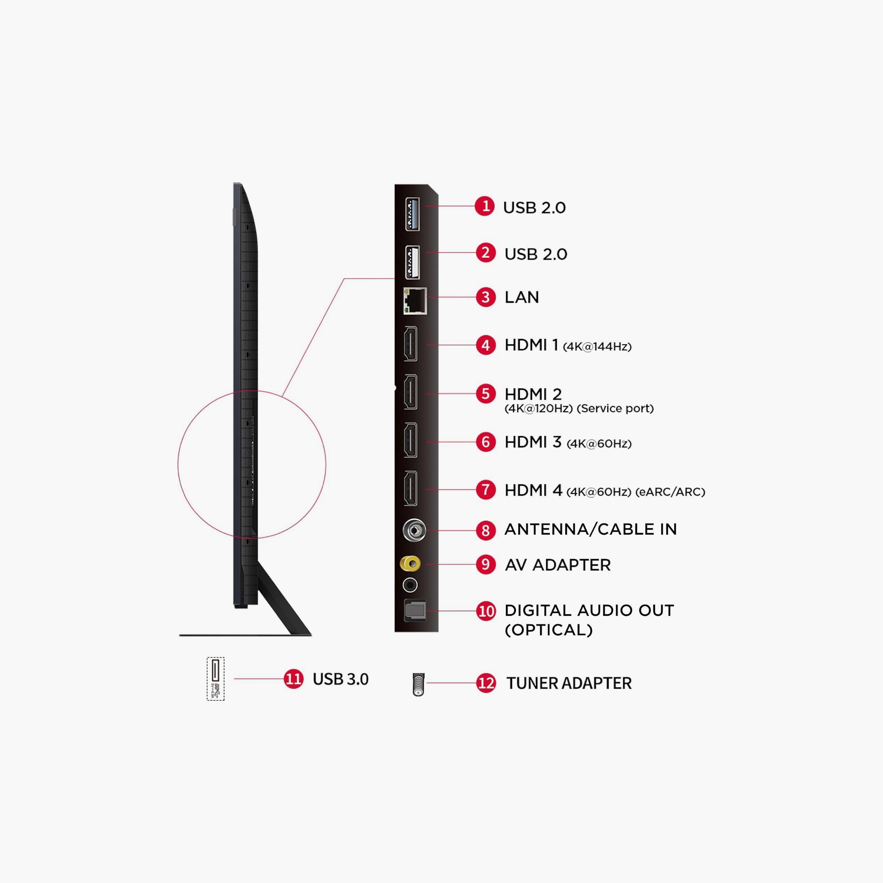 تلفزيون تي سي إل 75 بوصة كيو دي ميني ليد، C855، بدقة 4K، معالج AiPQ Pro، تردد 144 هرتز، نظام غوغل تي في الذكي، 75C855 (إصدار 2024) لون أسود-electronics-televisionandvideo-image-4