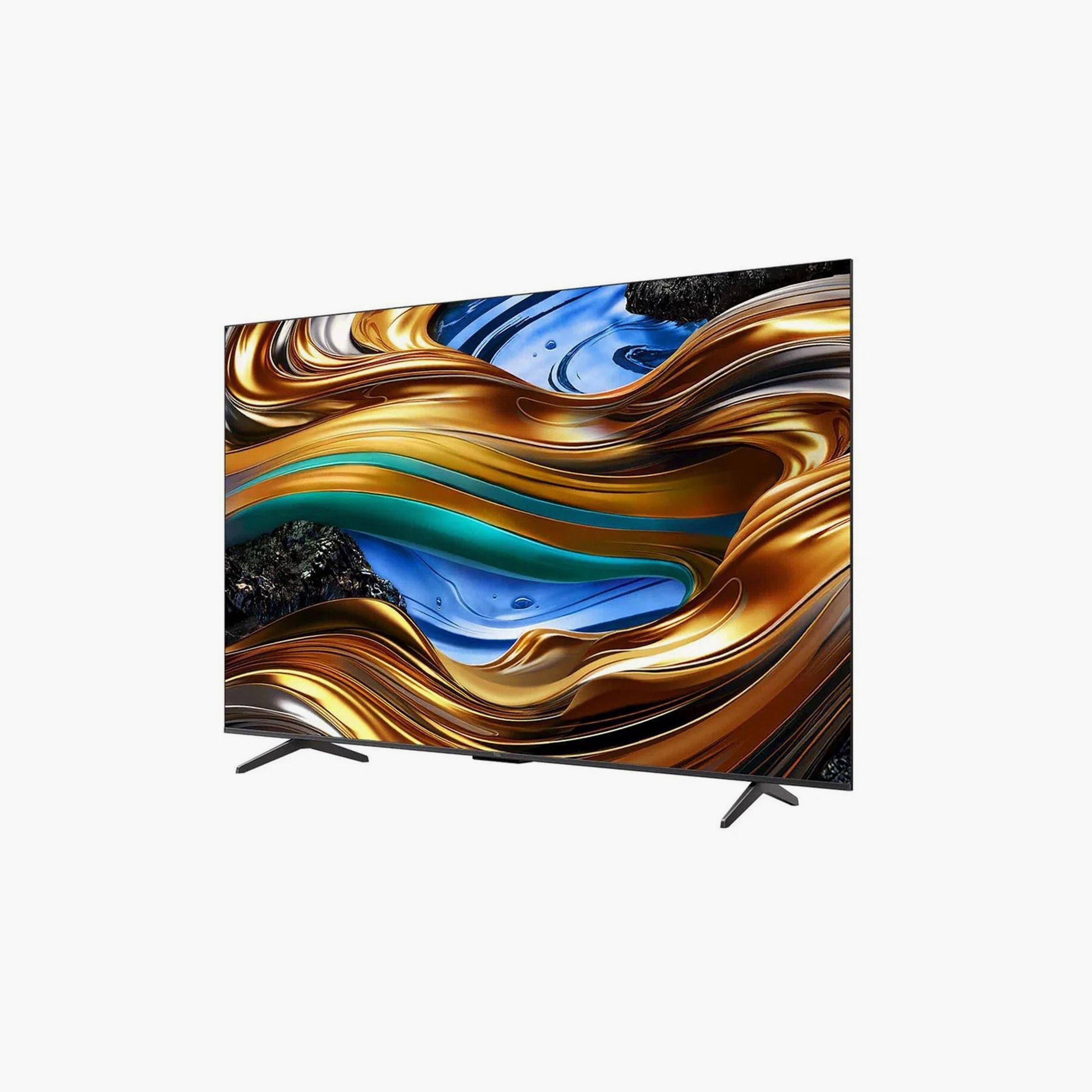 تلفزيون تي سي إل 75 بوصة يو إتش دي، P755، بدقة 4K، معالج AiPQ Engine، تردد 60 هرتز، مخرج صوت 20 واط، نظام غوغل تي في الذكي، 75P755 (إصدار 2024) لون أسود-electronics-televisionandvideo-image-2