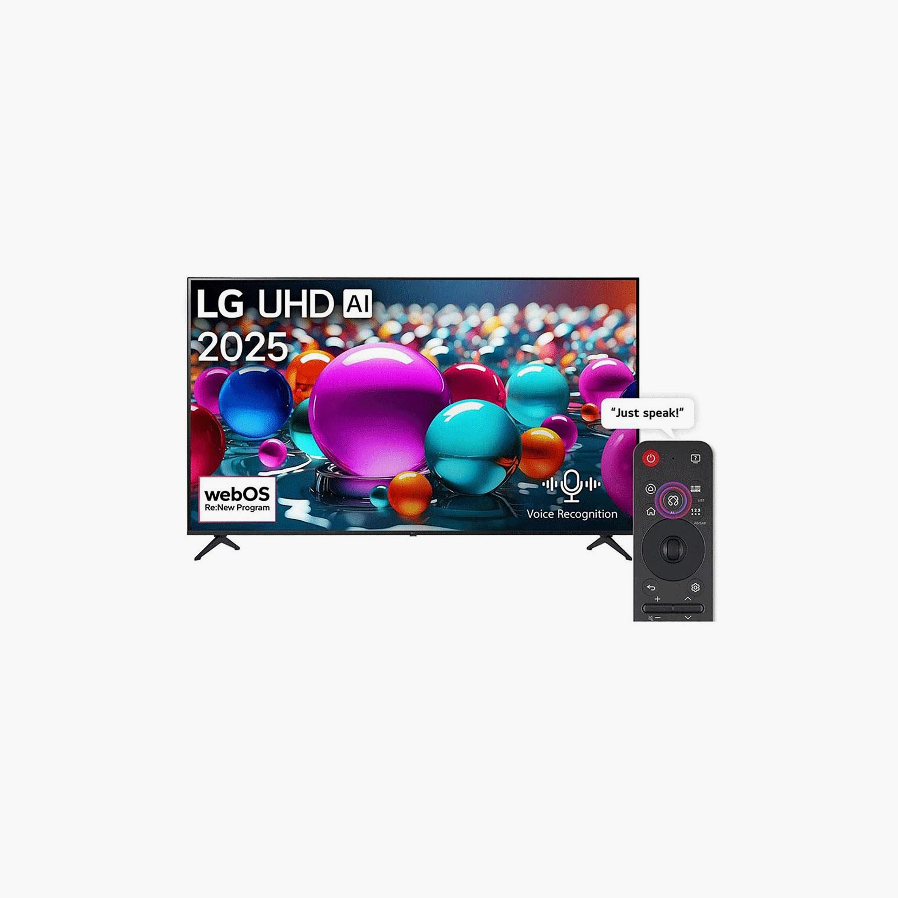 LG 55 Inch UHD TV, UA85, 4K, α7 AI Processor 4K Gen8, 60Hz Refresh Rate, 20W Sound Output, HDR10 Support, webOS Smart TV, 55UA85006LA-AMAE (2025) Black-electronics-televisionandvideo-image-1