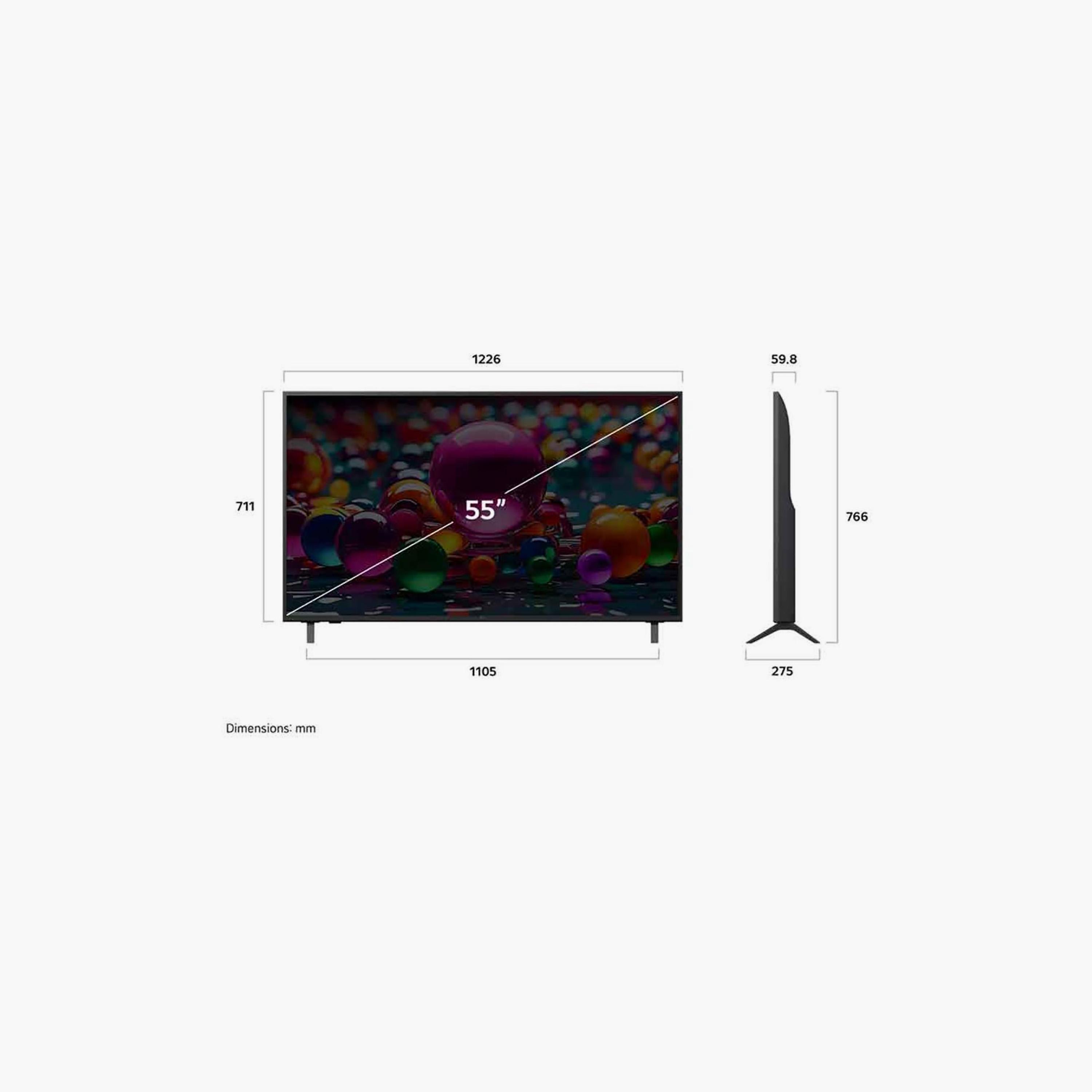 LG 55 Inch UHD TV, UA85, 4K, α7 AI Processor 4K Gen8, 60Hz Refresh Rate, 20W Sound Output, HDR10 Support, webOS Smart TV, 55UA85006LA-AMAE (2025) Black-electronics-televisionandvideo-image-7