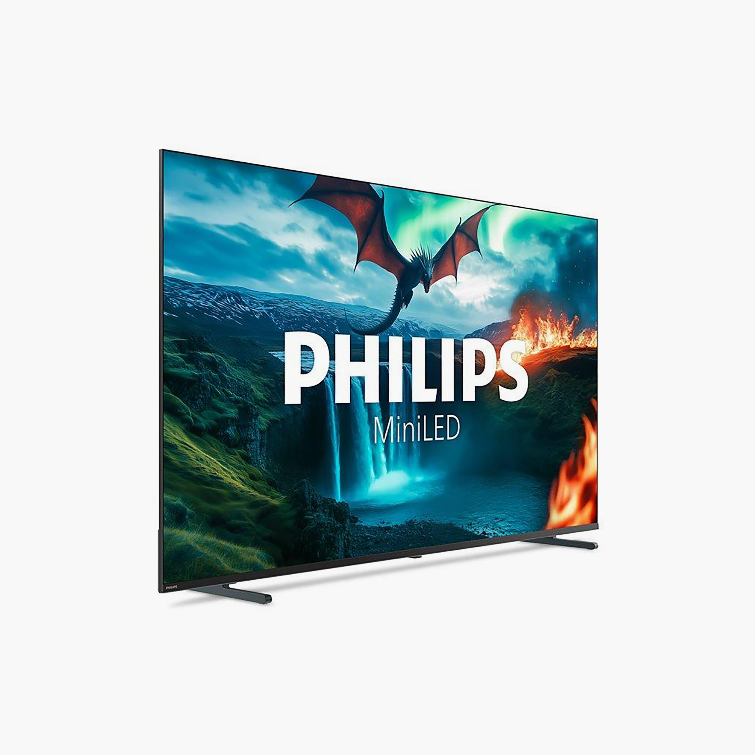 Philips 65 Inch UHD TV, MLED800 Series, 4K, 144Hz Refresh Rate, 44W Sound Output, Multiple Connectivity Options, Google TV Smart TV, 65MLED800/56 (2025) Black-electronics-televisionandvideo-image-2