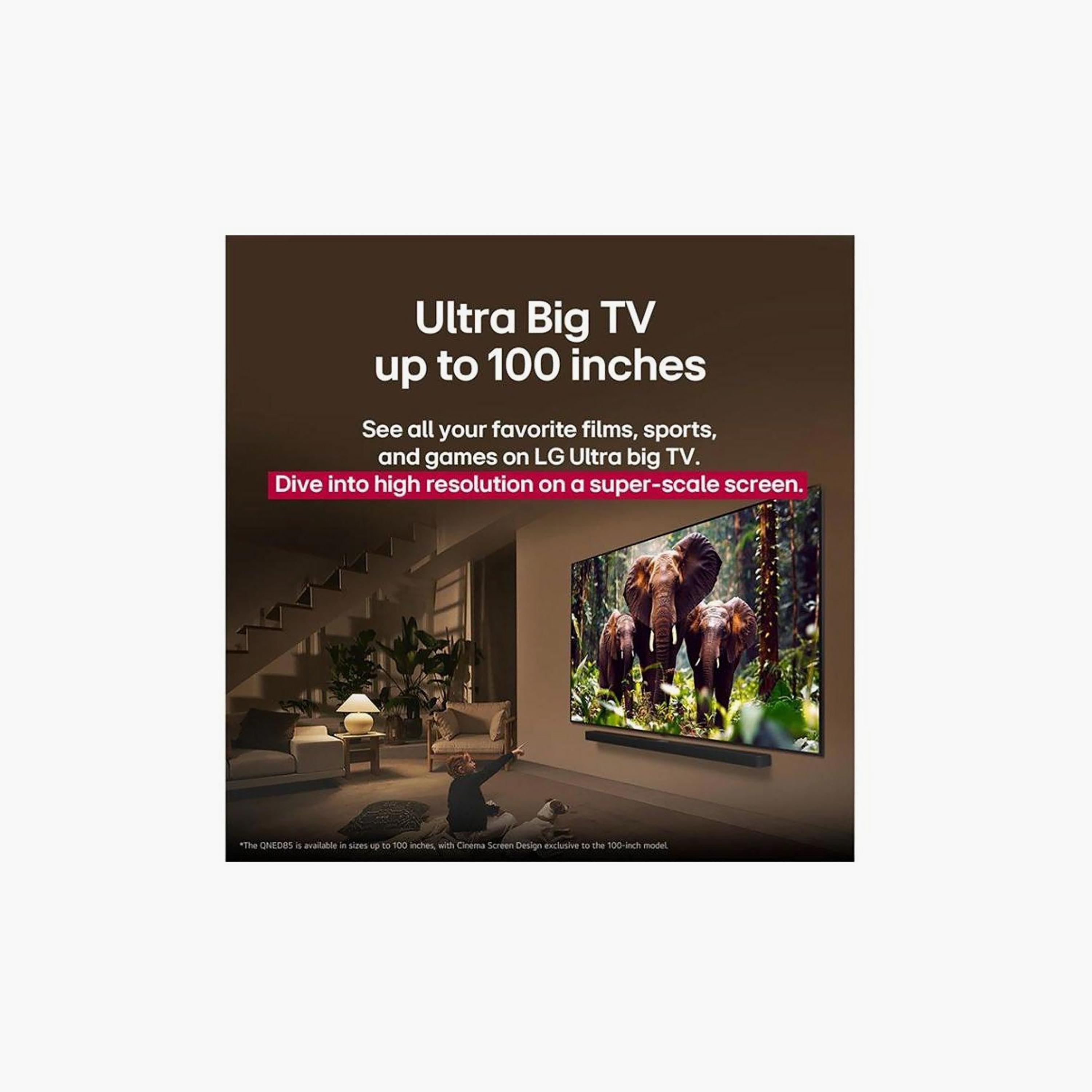 تلفزيون إل جي 100 بوصة كيو إن إي دي إيفو، QNED86، بدقة 4K، معالج α8 الجيل الثاني، تردد 120 هرتز، مخرج صوت 40 واط، دعم دولبي، نظام webOS الذكي، 100QNED86A6-AMAG (إصدار 2025) لون أسود-electronics-televisionandvideo-image-4