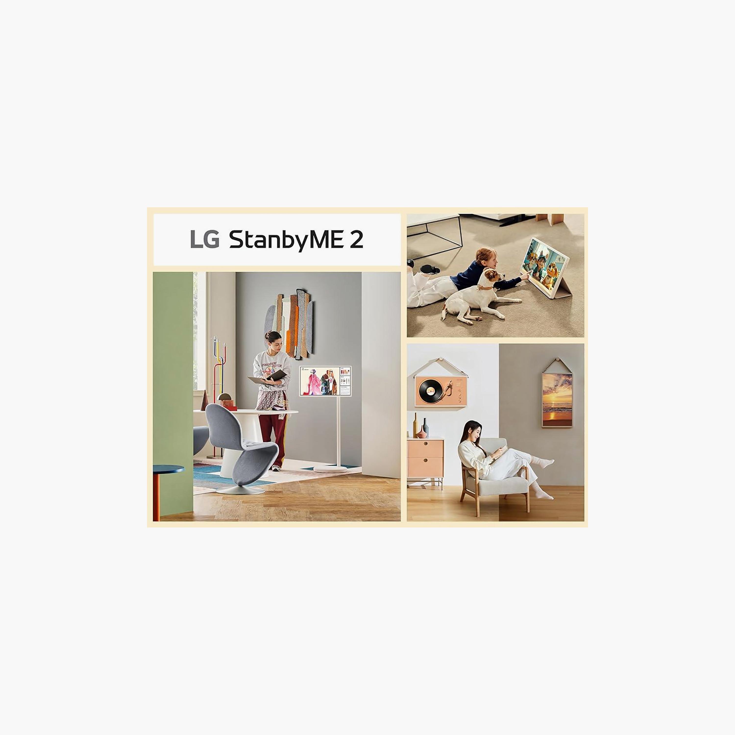 شاشة إل جي 27 بوصة تعمل باللمس، StanbyME 2، بدقة 1440p، تصميم قابل للفصل، شاشة محمولة متعددة الاستخدامات، 27LX6TDGA-AMA لون أبيض-electronics-televisionandvideo-image-5