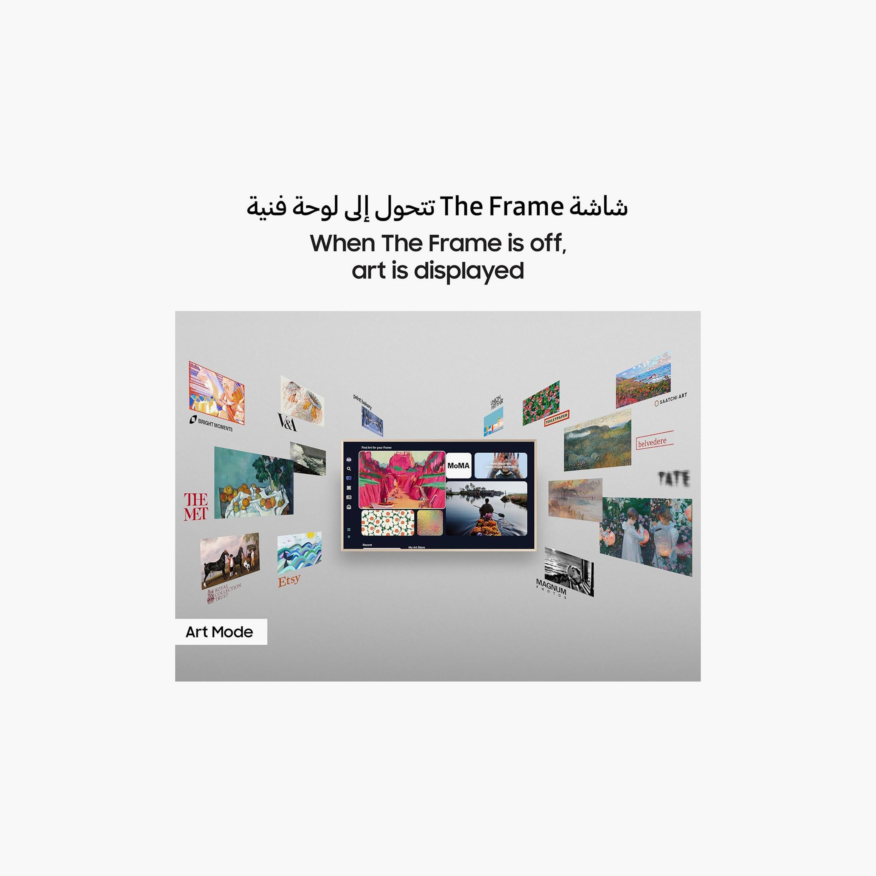 تلفزيون سامسونج 55 بوصة كيو ليد، ذا فريم، بدقة 4K، معالج NQ4 AI الجيل الثاني، تردد 100 هرتز، مخرج صوت 40 واط، نظام Vision AI الذكي، QA55LS03FAUXZN (إصدار 2025) لون أسود-electronics-televisionandvideo-image-6
