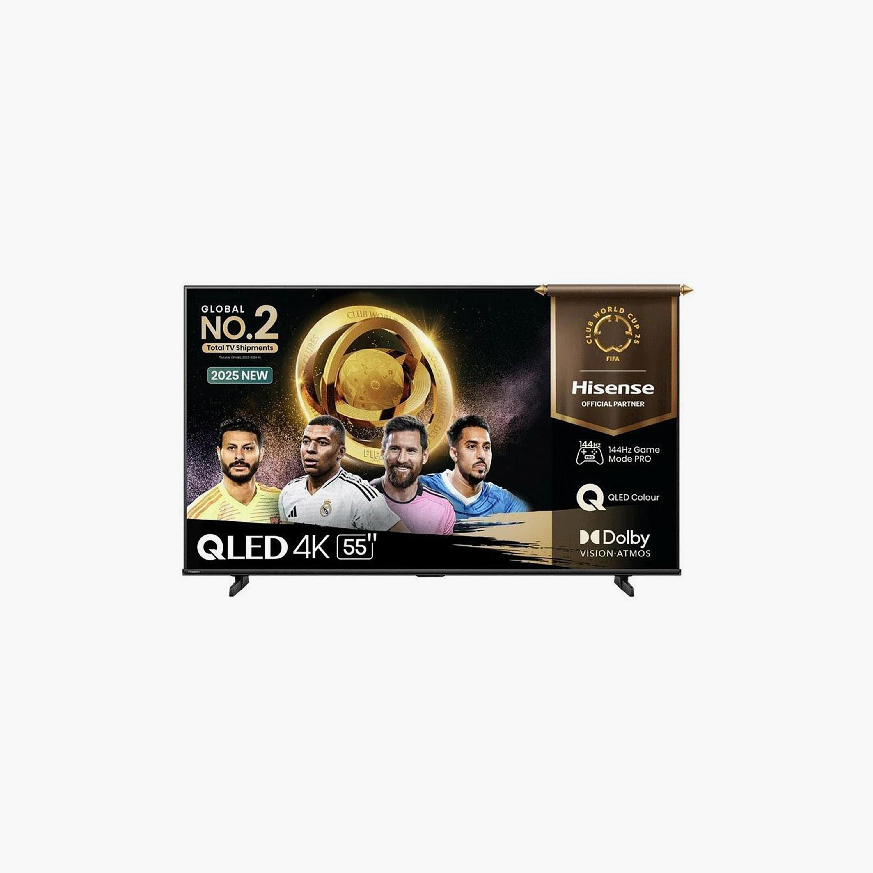 HISENSE 55 Inch QLED TV, Q7Q, 4K, 144Hz Refresh Rate, 40W Sound Output, Multiple Connectivity Options, VIDAA Smart TV, 55Q7Q Black-electronics-televisionandvideo-image-1
