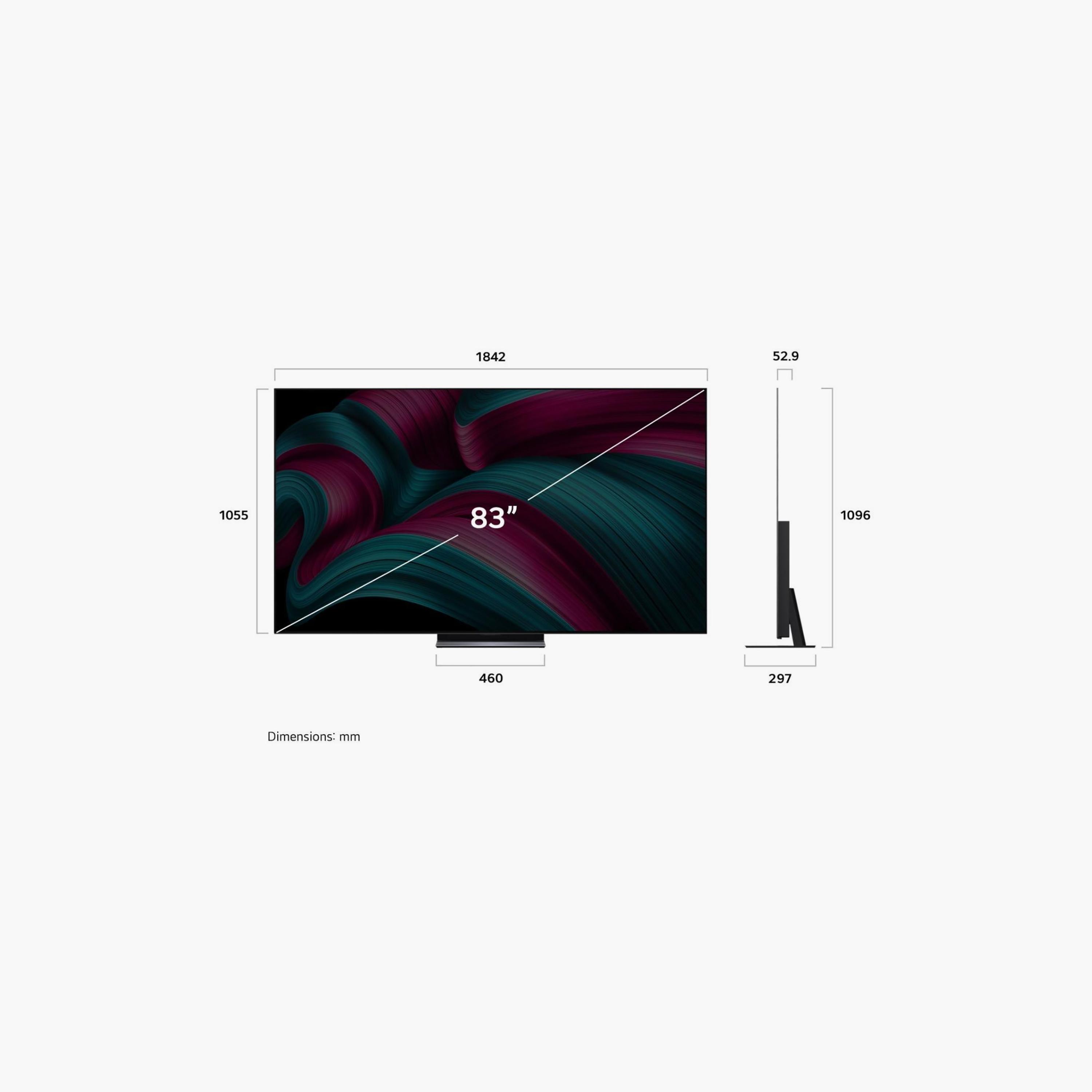 LG 83 Inch OLED evo TV, C5, 4K, α9 AI Processor 4K Gen8, 120Hz Refresh Rate, 40W Sound Output, Dolby Support, webOS Smart TV, OLED83C56LA-AMAG (2025) Black-electronics-televisionandvideo-image-7