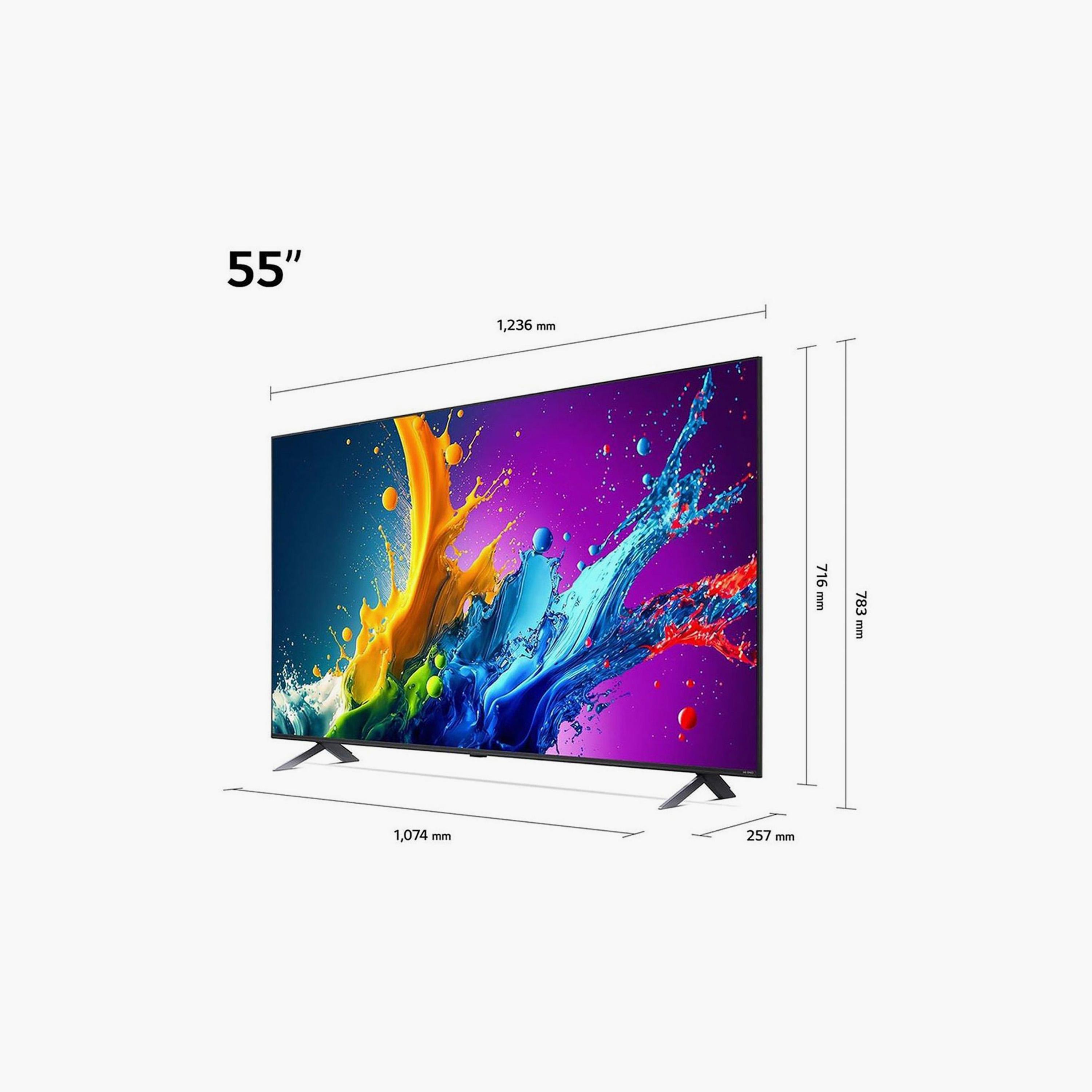 تلفزيون إل جي 75 بوصة كيو إن إي دي، QNED80، بدقة 4K، معالج α5 الجيل السابع، تردد 60 هرتز، مخرج صوت 20 واط، دعم HDR10، نظام webOS الذكي، 75QNED80T6B-AMAE (إصدار 2024) لون أسود-electronics-televisionandvideo-image-3