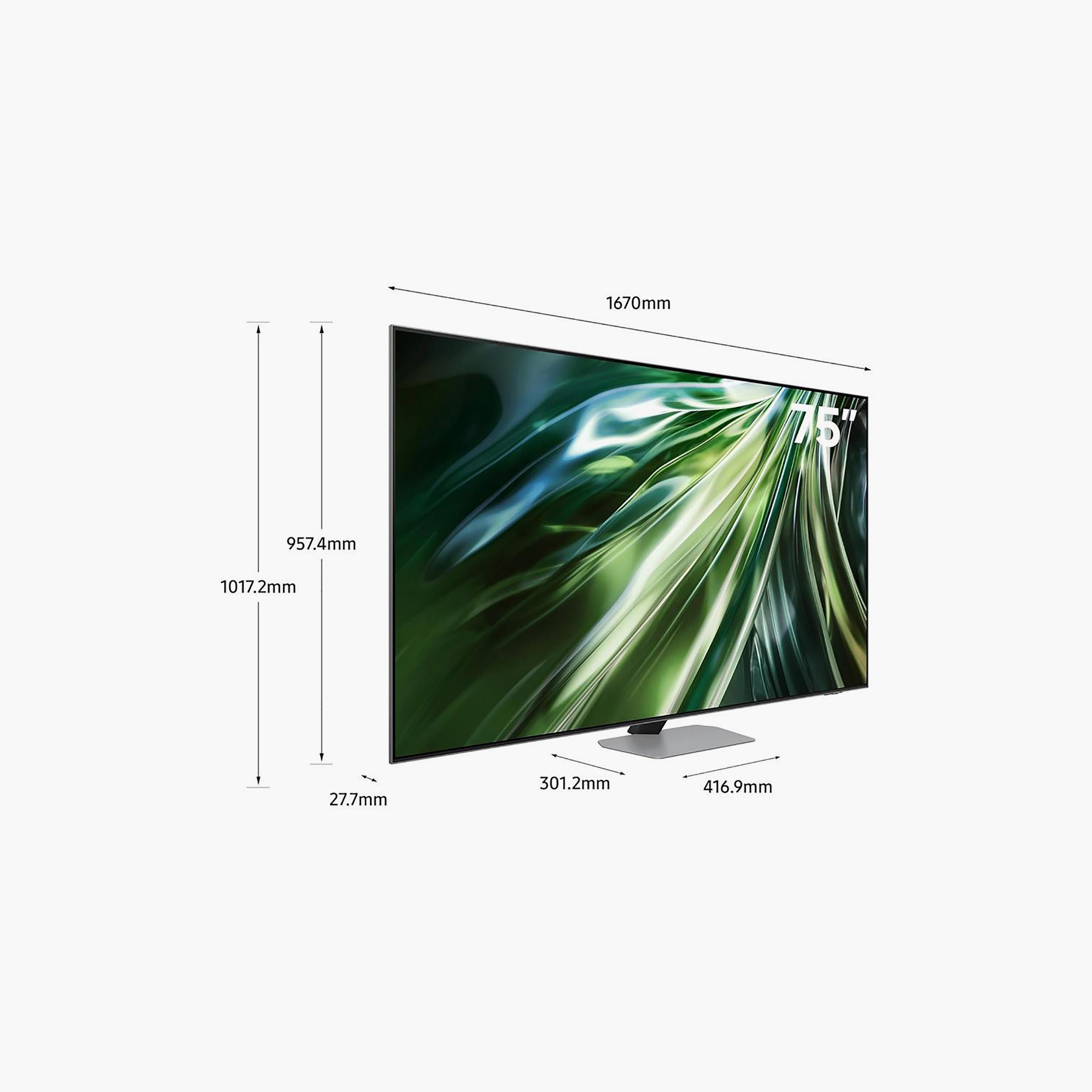 تلفزيون سامسونج 75 بوصة نيو كيو ليد، QN90D، بدقة 4K، معالج NQ4 AI الجيل الثاني، Neo Quantum HDR+، نظام تايزن الذكي، QA75QN90DAUXZN لون أسود-electronics-televisionandvideo-image-2
