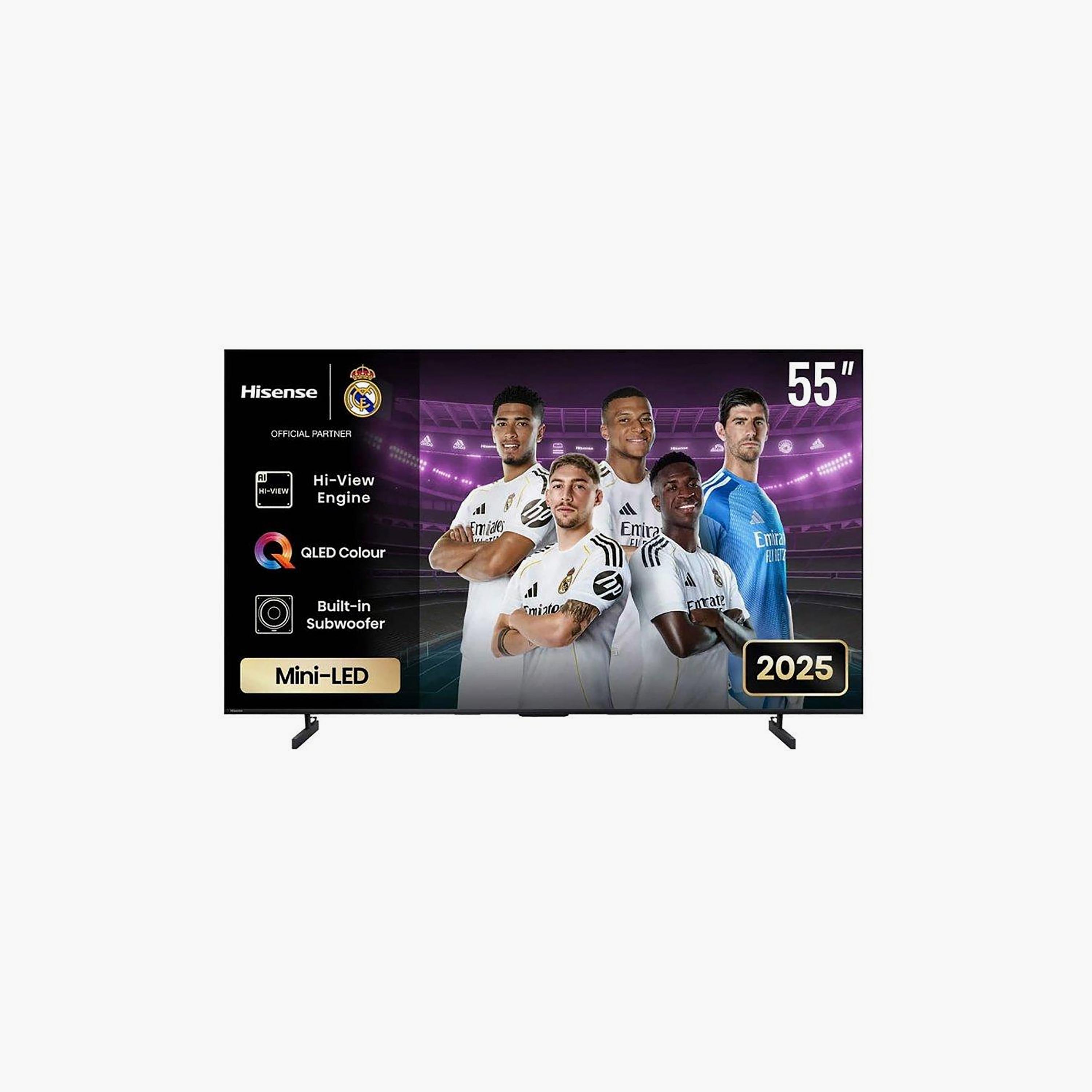 تلفزيون هايسنس 55 بوصة يو ليد، U6Q PRO، بدقة 4K، معالج MT9618، تردد 60 هرتز، مخرج صوت 40 واط، نظام VIDAA الذكي، 55U6Q PRO (إصدار 2025) لون أسود-electronics-televisionandvideo-image-1