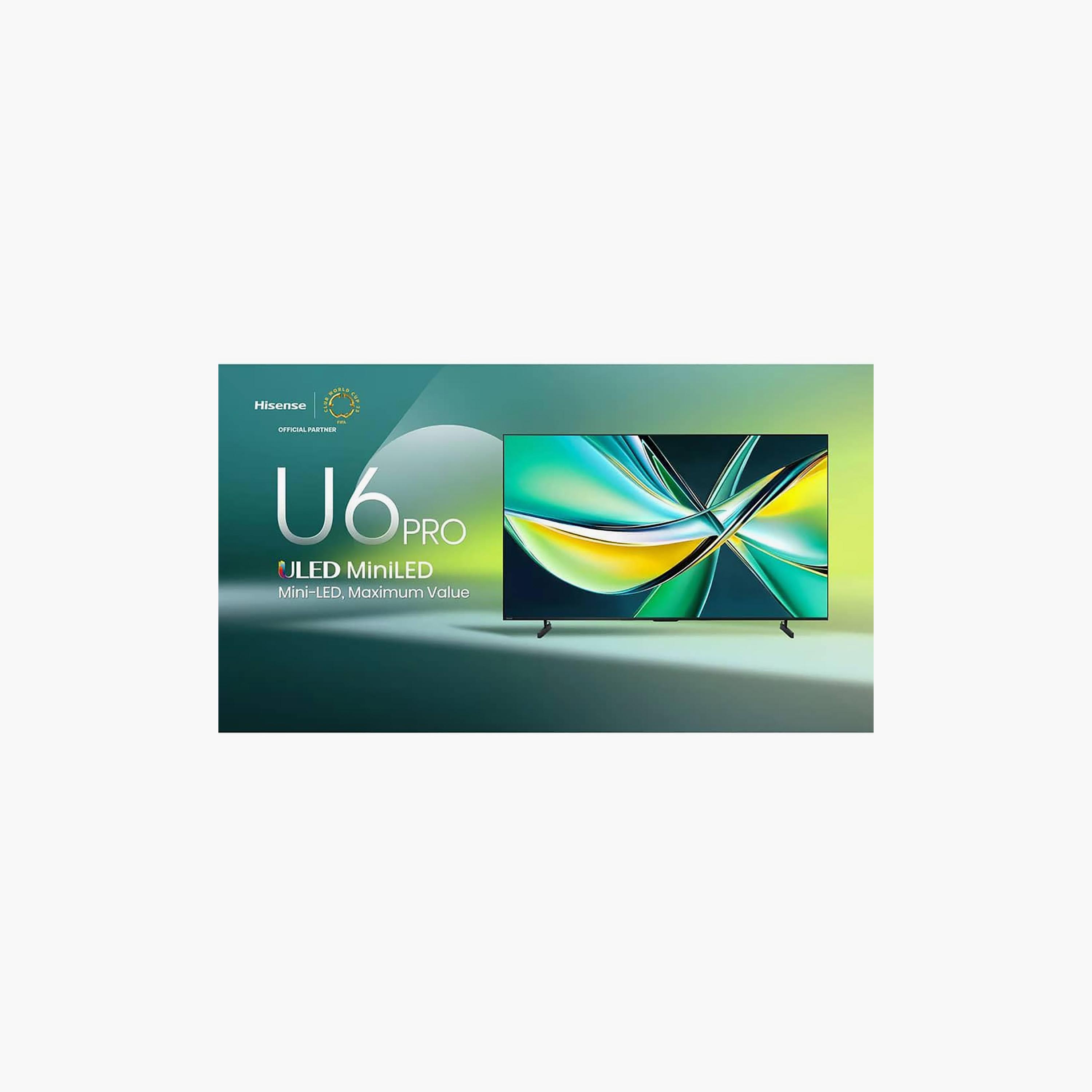 تلفزيون هايسنس 55 بوصة يو ليد، U6Q PRO، بدقة 4K، معالج MT9618، تردد 60 هرتز، مخرج صوت 40 واط، نظام VIDAA الذكي، 55U6Q PRO (إصدار 2025) لون أسود-electronics-televisionandvideo-image-5