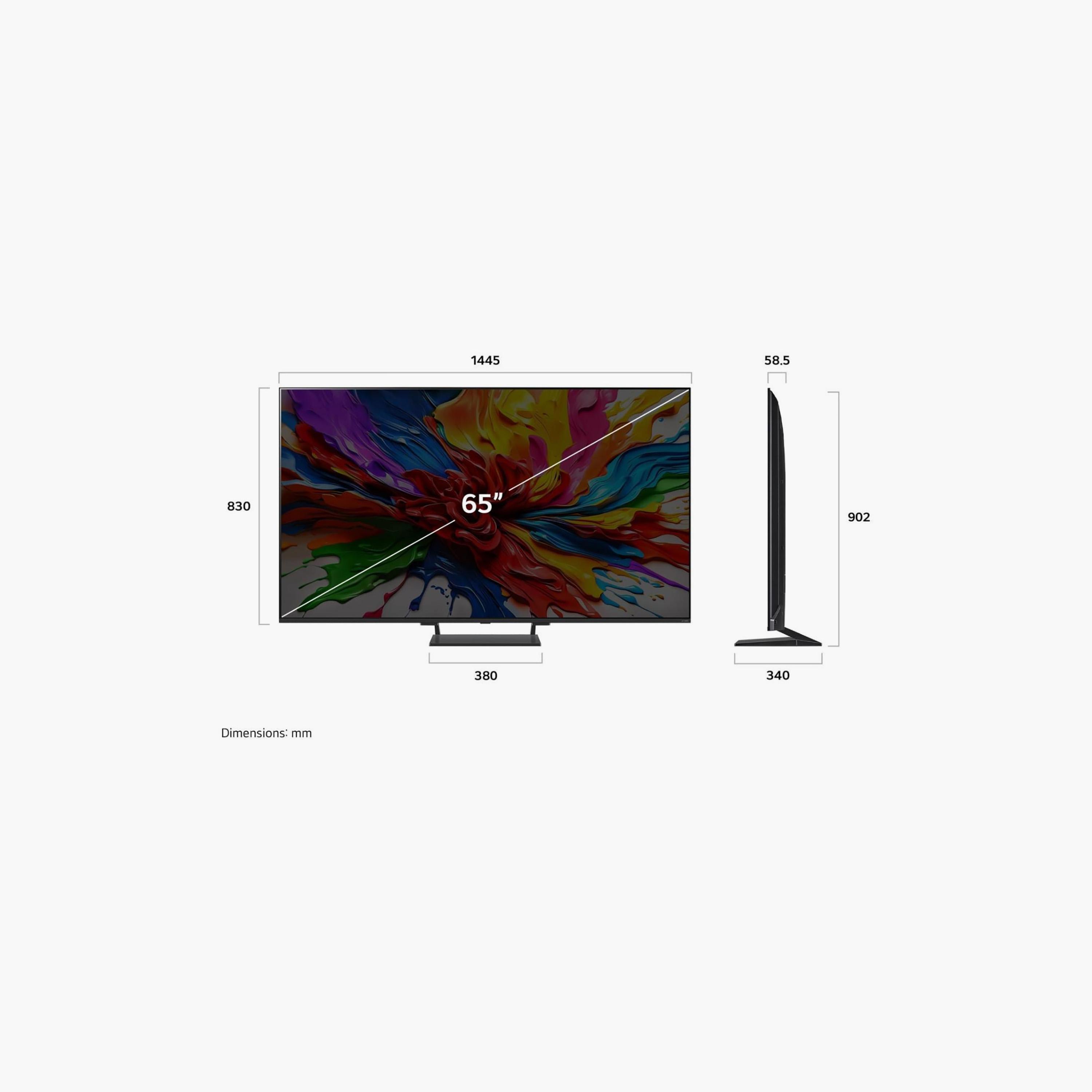 LG 65 Inch QNED evo TV, QNED93, 4K, α8 AI Processor Gen2, 120Hz Refresh Rate, 40W Sound Output, Dolby Support, webOS Smart TV, 65QNED93A6A-AMAQ (2025) Black-electronics-televisionandvideo-image-5