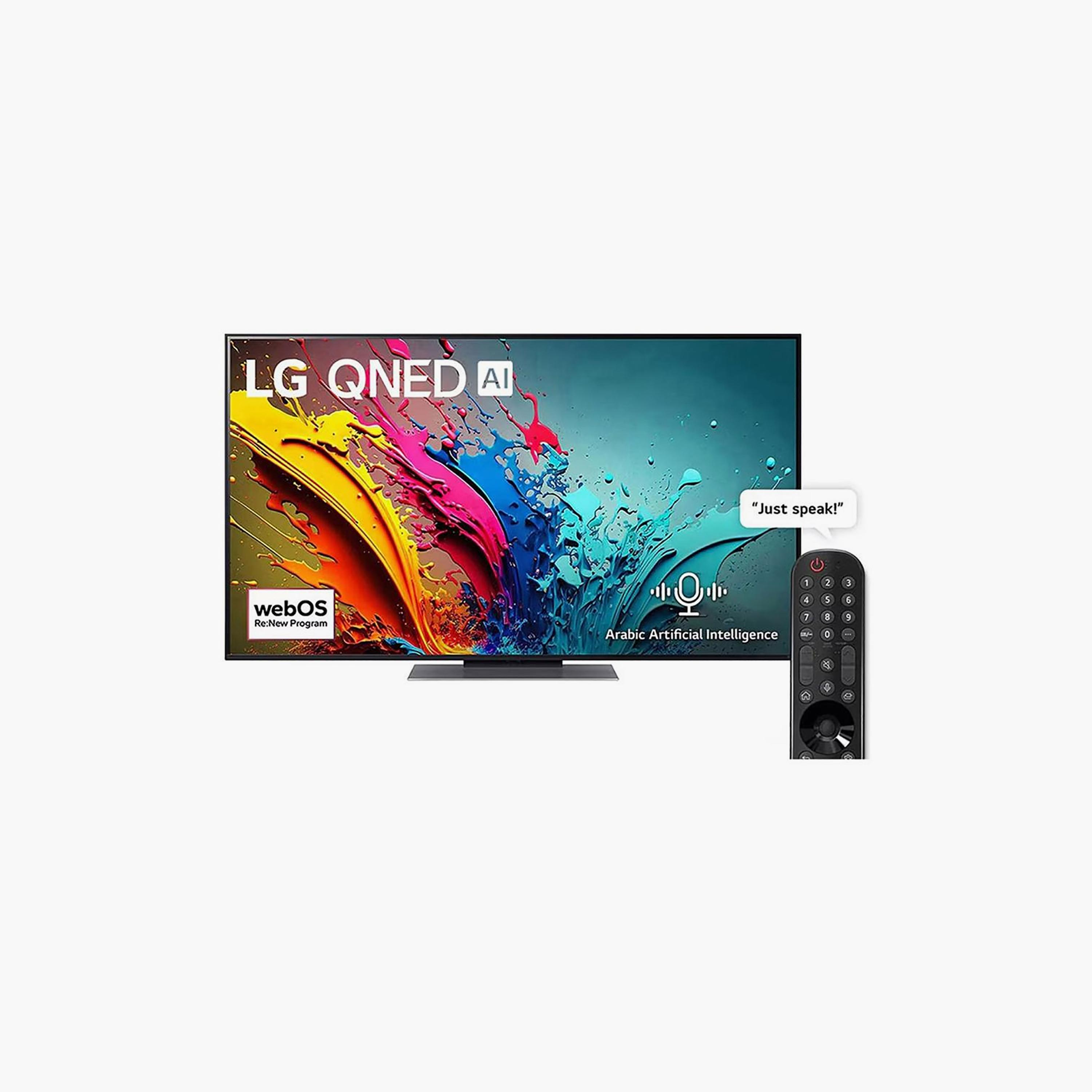 تلفزيون إل جي 75 بوصة كيو إن إي دي، QNED86، بدقة 4K، معالج α8 الجيل الرابع، تردد 60 هرتز، مخرج صوت 20 واط، دعم HDR10، نظام webOS الذكي، (إصدار 2024) لون أسود-electronics-televisionandvideo-image-1
