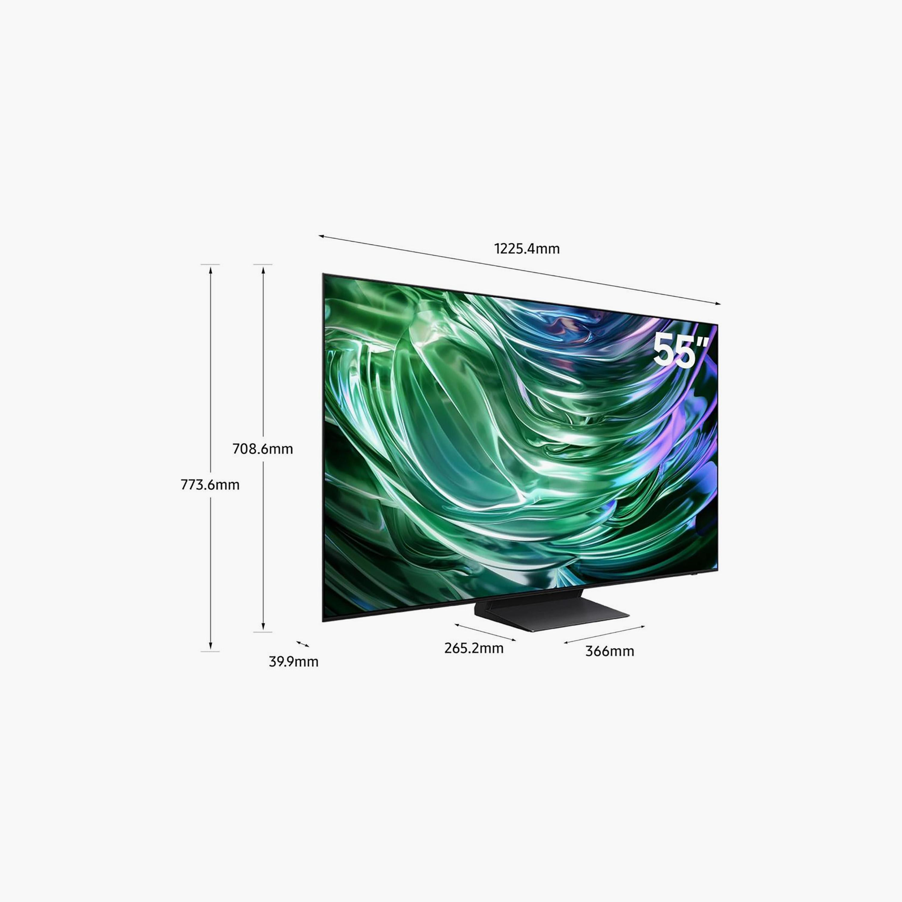تلفزيون سامسونج 55 بوصة أوليد، S90D، بدقة 4K، معالج NQ4 AI الجيل الثاني، تقنية OLED HDR+، نظام تايزن الذكي، QA55S90DAUXZN (إصدار 2024) لون أسود جرافيت-electronics-televisionandvideo-image-2