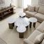 GLAMOURE HOME 5-Piece Ceramic Top Coffee Table and Side Table Set-InfluencerCodes_Ramadan26_All_20012026-image-4