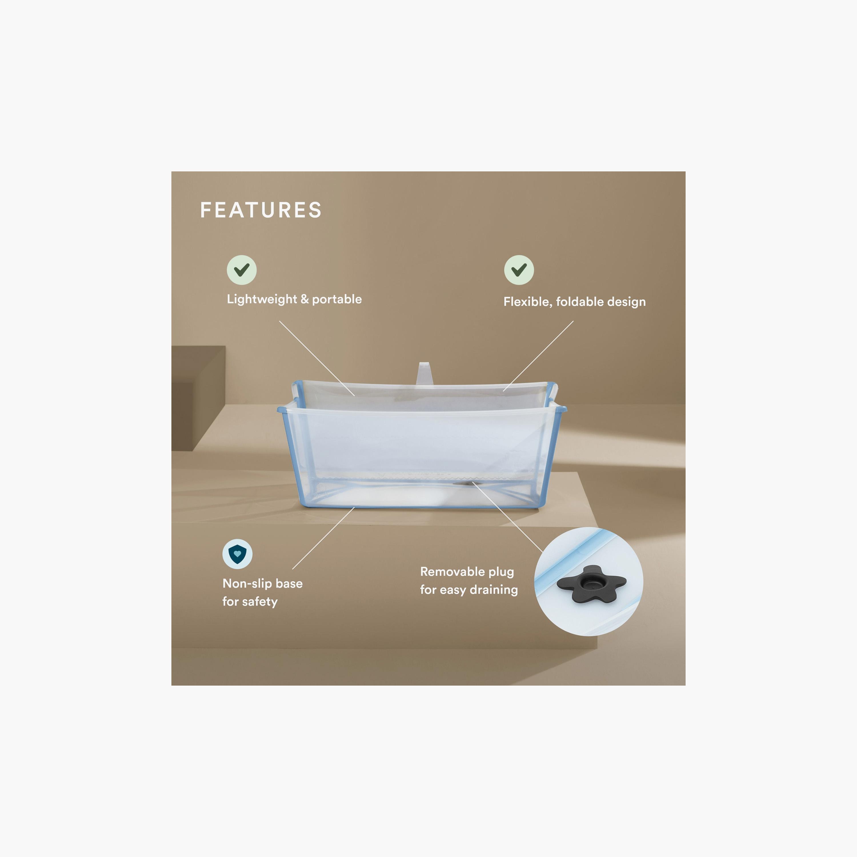 Stokke Flexi Bath Foldable Bathtub with Heat Sensitive Drain Plug-baby-bathandcare-bathtubs-image-10