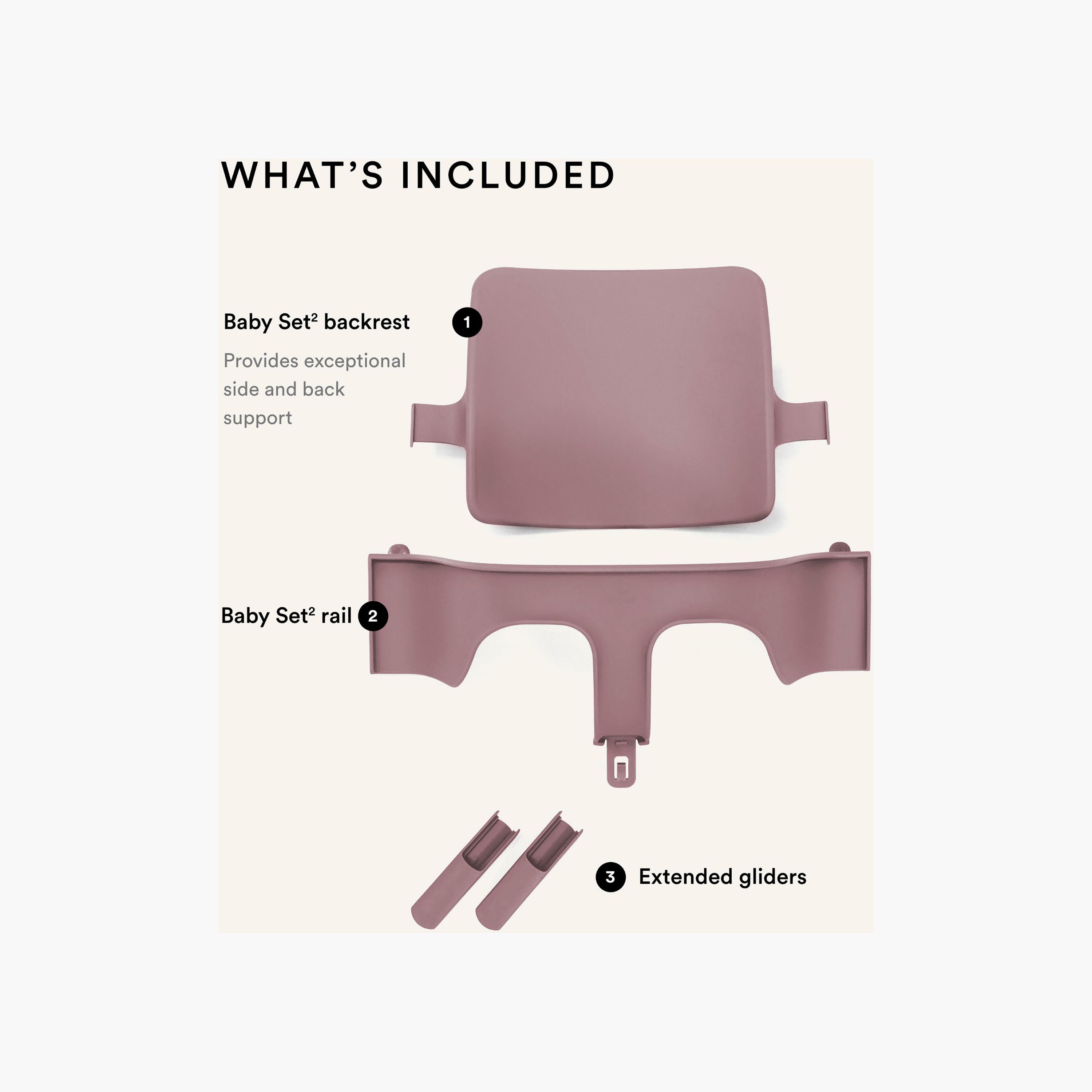Stokke Tripp Trapp Baby Set Backrest & Rail with Extended Gliders-baby-feeding-highchairsandboosters-image-2
