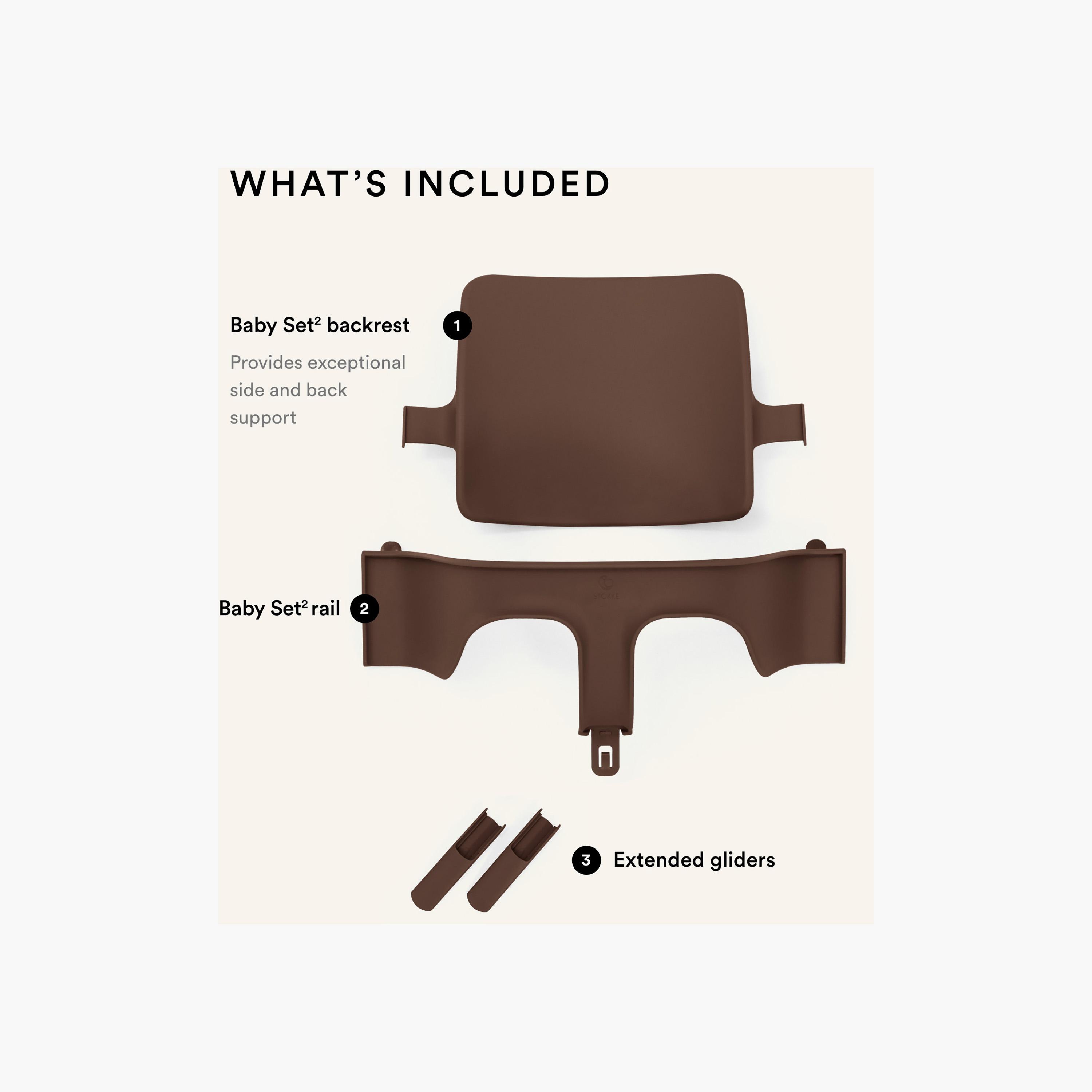 Stokke Tripp Trapp Baby Set Backrest & Rail with Extended Gliders-baby-feeding-highchairsandboosters-image-9