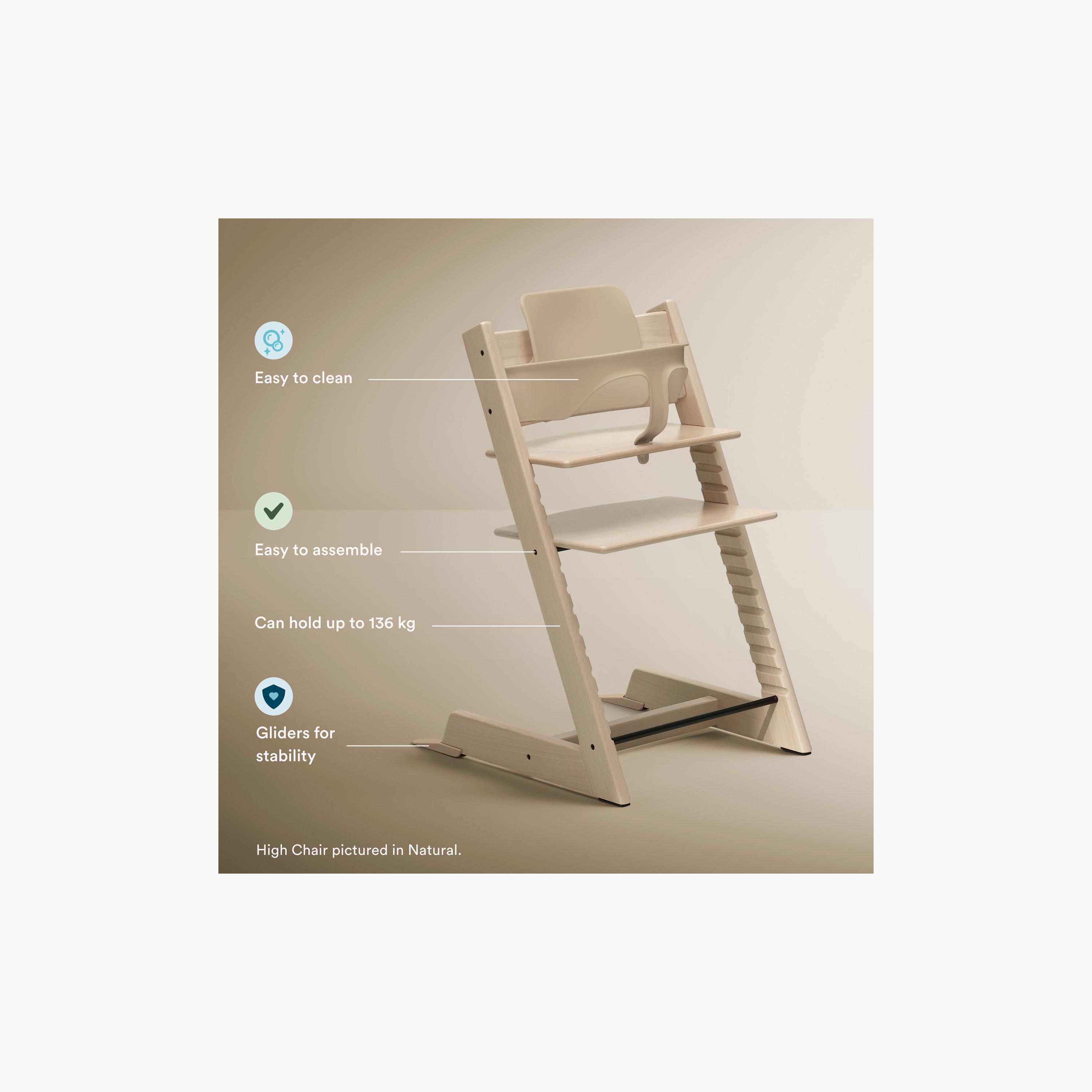Stokke Tripp Trapp Chair with Baby Set & Assembly Hardware Kit-baby-feeding-highchairsandboosters-image-3