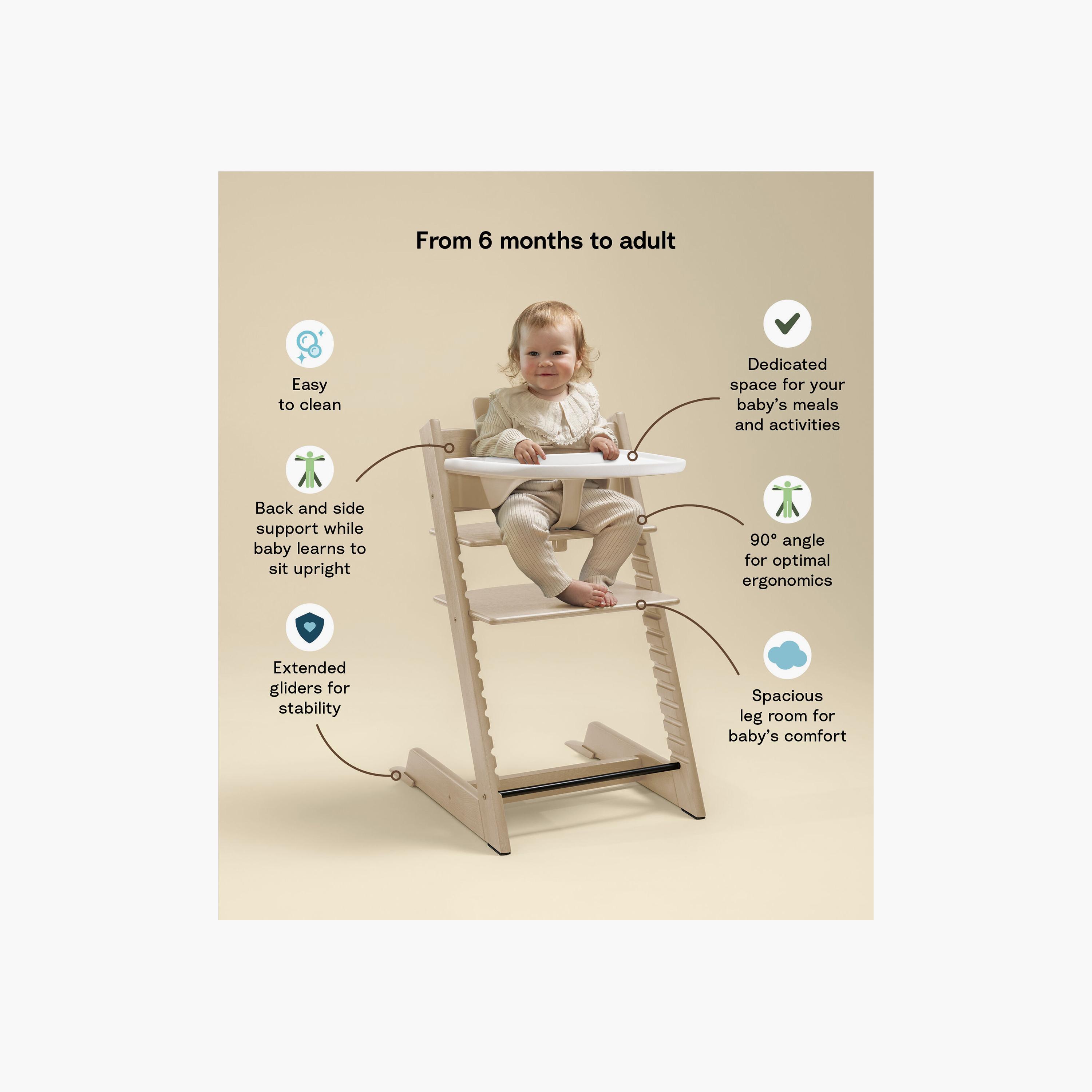 Stokke Comfortable Tripp Trapp Highchair with Baby Set & Tray-baby-feeding-highchairsandboosters-image-6
