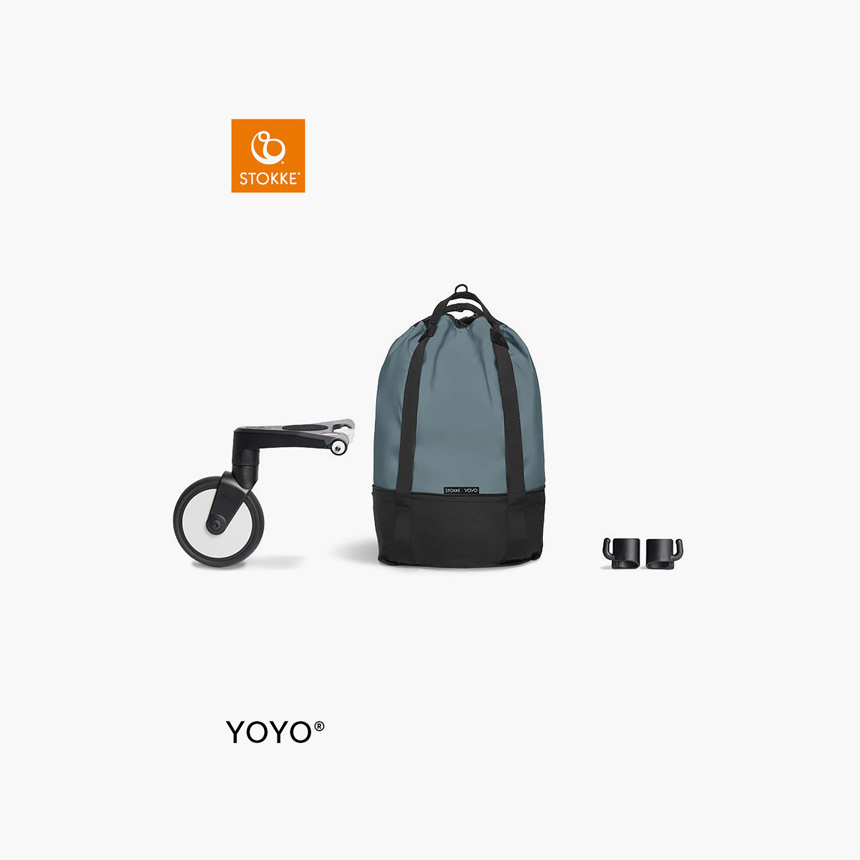 Stokke Yoyo Stroller Bag & Rolling Wheel Base with Hook Connecter-baby-gear-strollersandprams-accessories-image-2