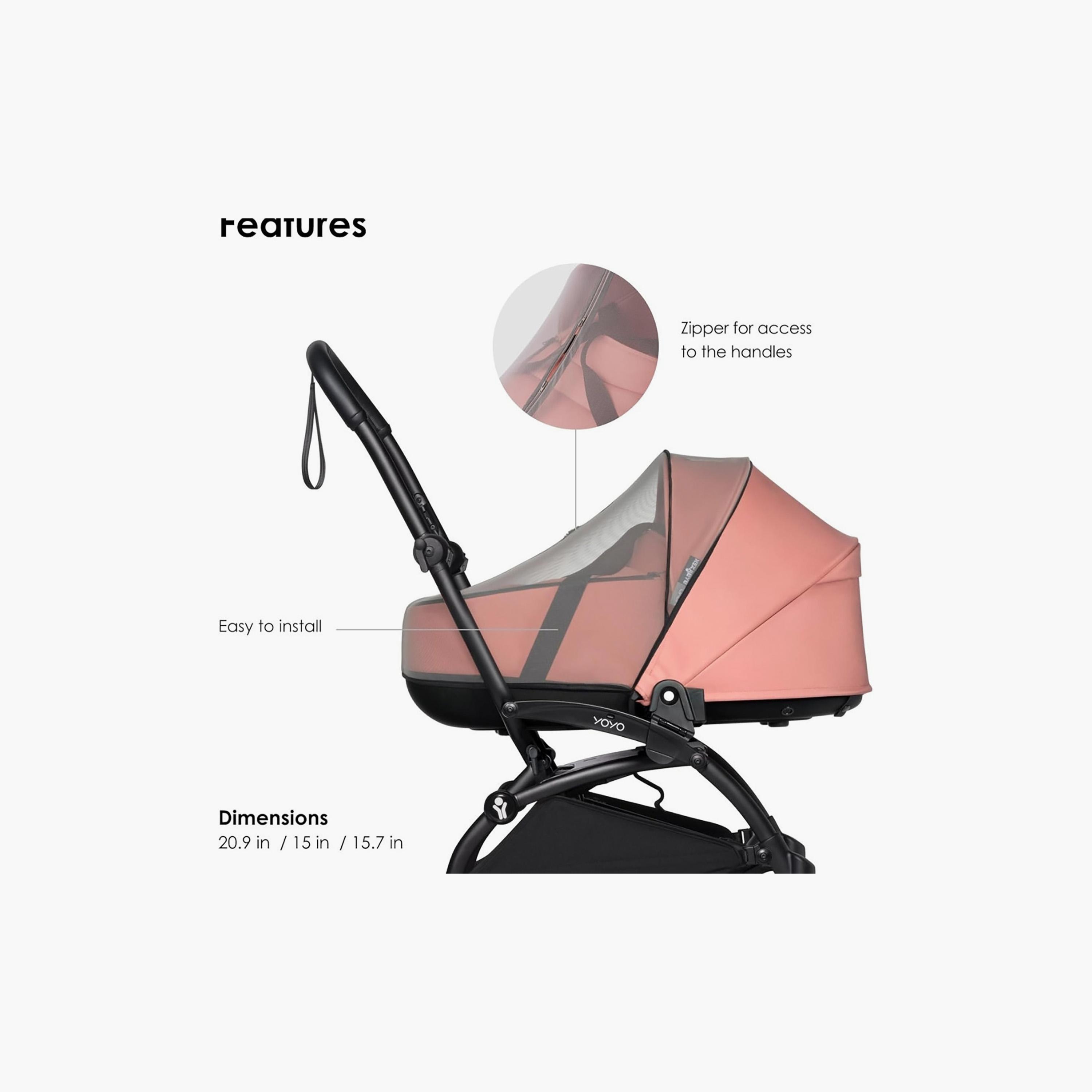 Stokke Yoyo Newborn Shell Mosquito Net-baby-gear-strollersandprams-accessories-image-3
