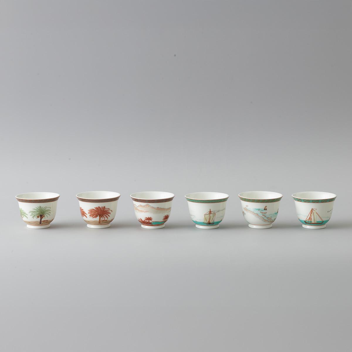 Collation Formation Curation Al Majan 6-Piece Porcelain Qahwa Cup Set
