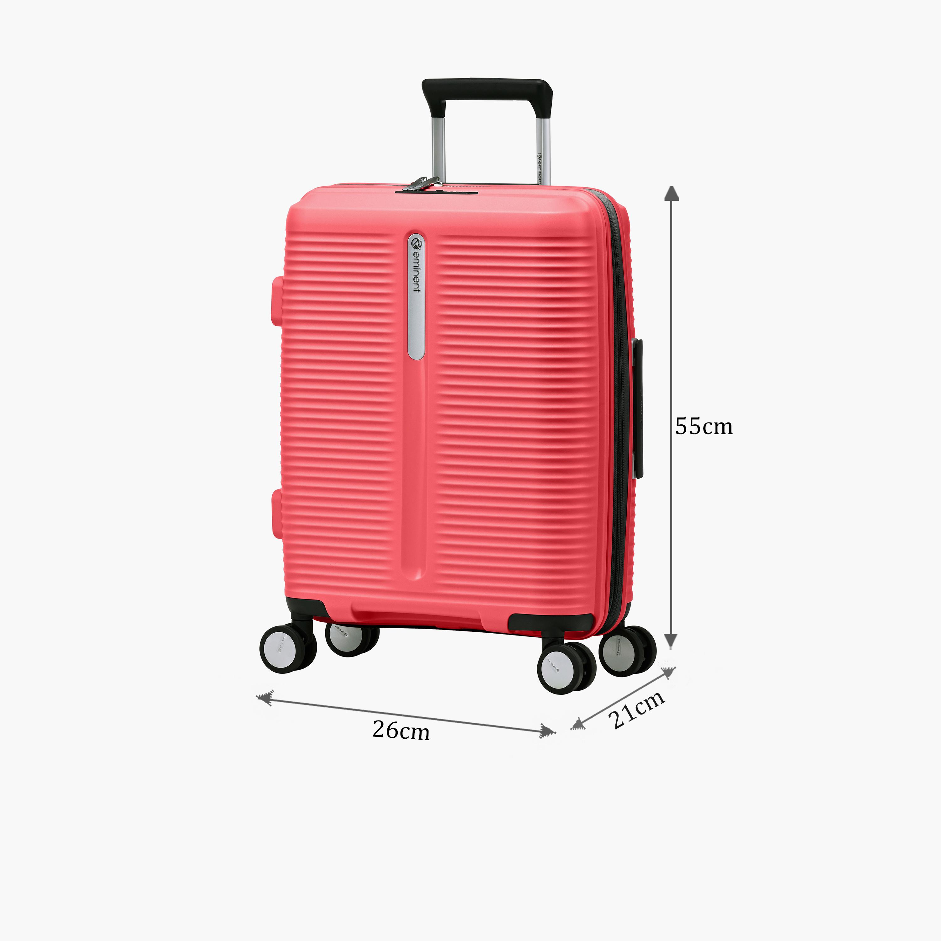 Eminent 55 CM Small Cabin Polypropylene Hard-Sided 4-Wheeler Spinner Trolley Bag with TSA Lock-travel-luggagesandbags-luggage-image-2