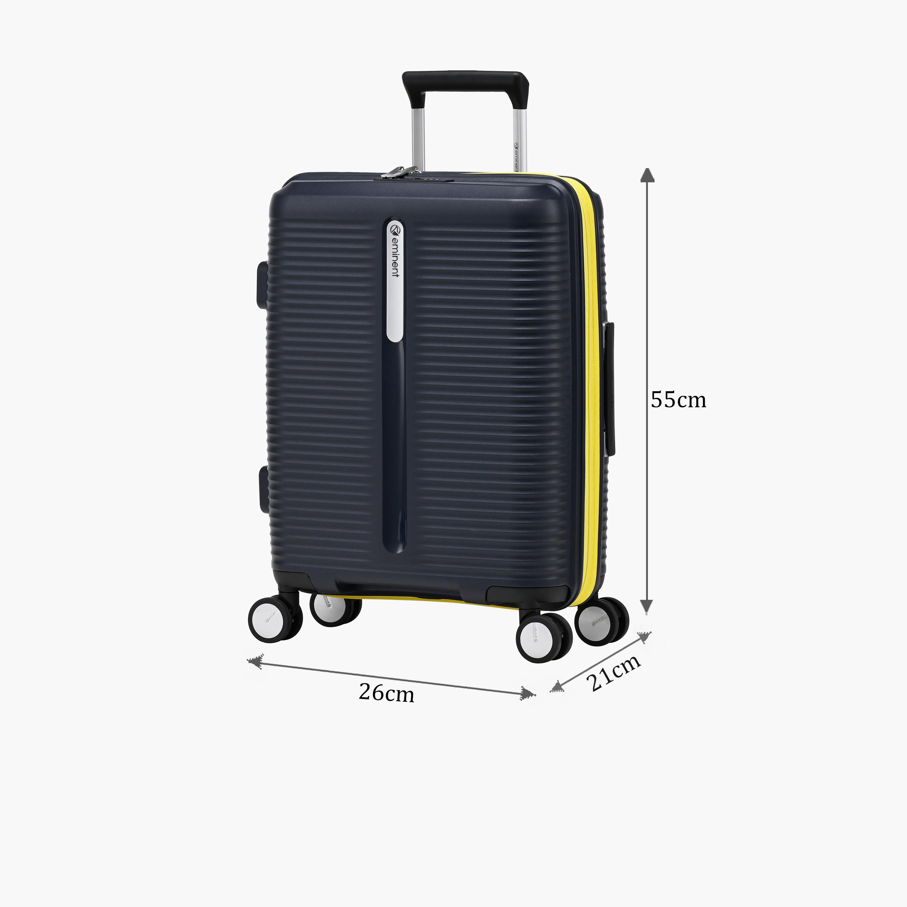 Eminent 55 CM Small Cabin Polypropylene Hard-Sided 4-Wheeler Spinner Trolley Bag with TSA Lock-travel-luggagesandbags-luggage-image-2