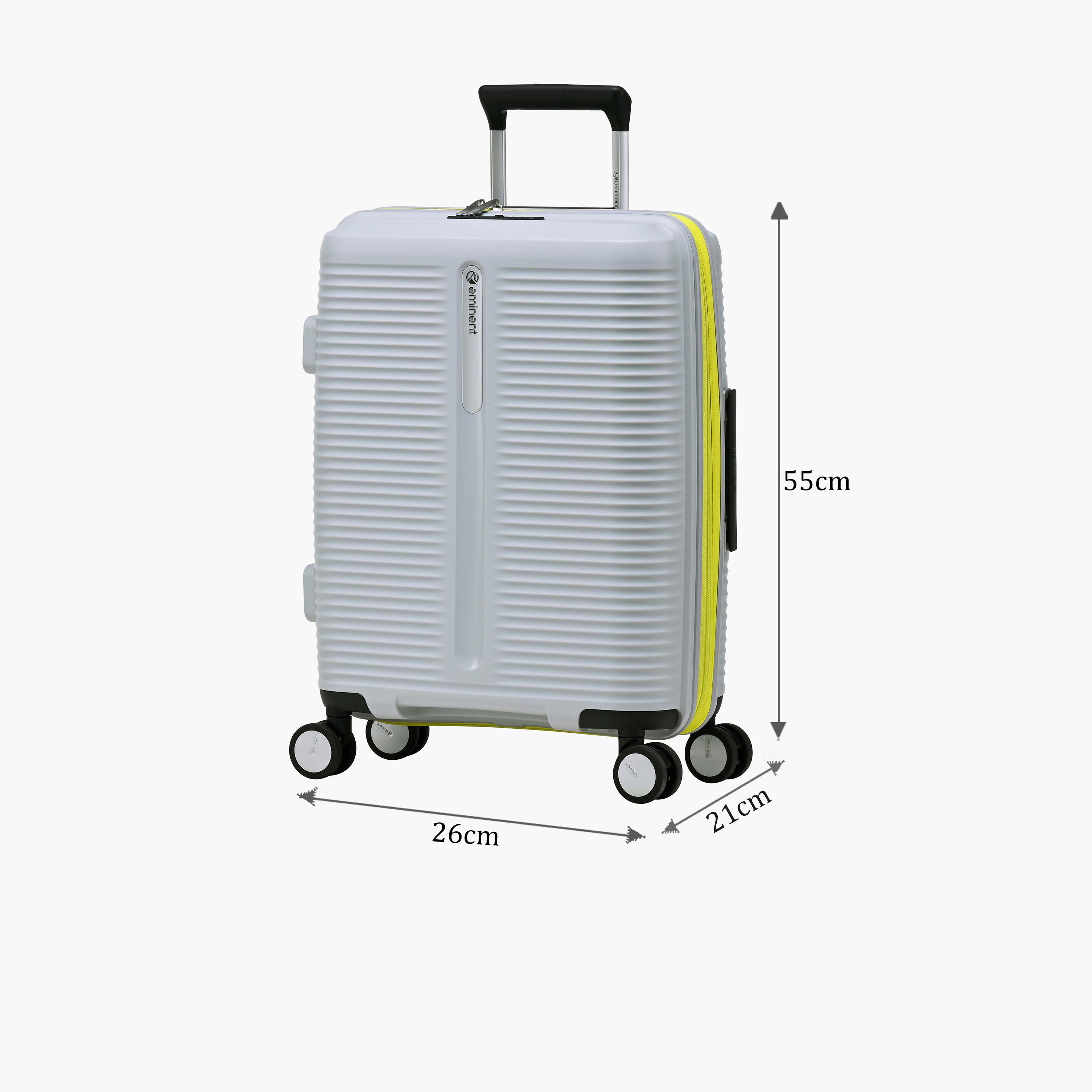 Eminent 55 CM Small Cabin Polypropylene Hard-Sided 4-Wheeler Spinner Trolley Bag with TSA Lock-travel-luggagesandbags-luggage-image-2