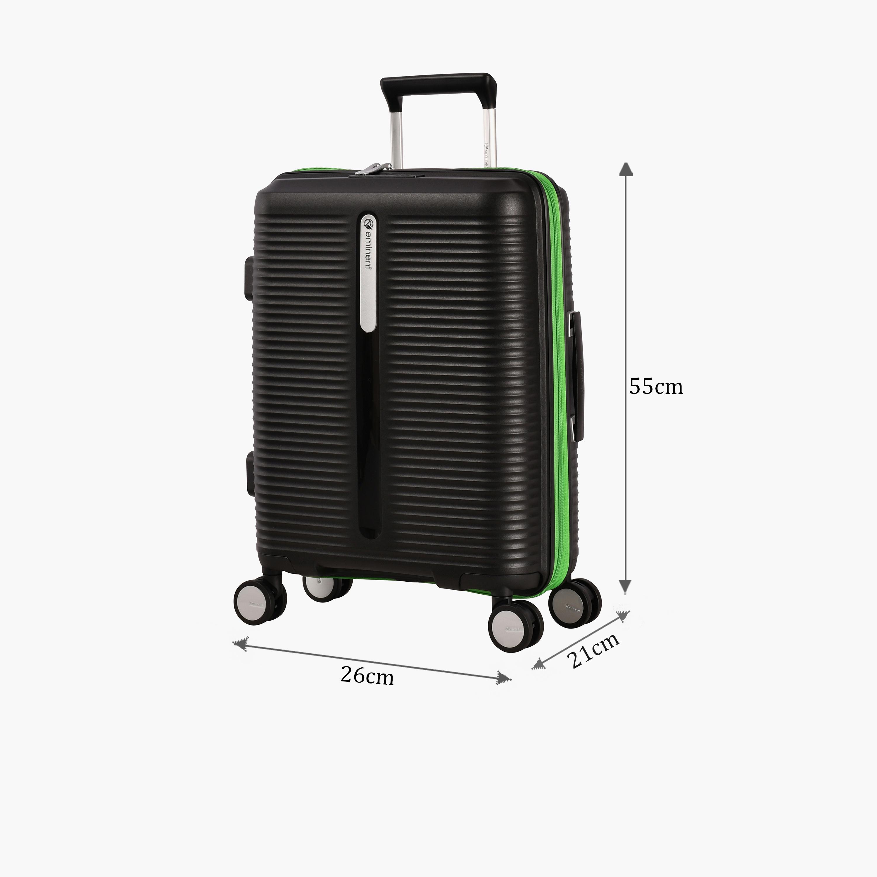 Eminent 55 CM Small Cabin Polypropylene Hard-Sided 4-Wheeler Spinner Trolley Bag with TSA Lock-travel-luggagesandbags-luggage-image-2