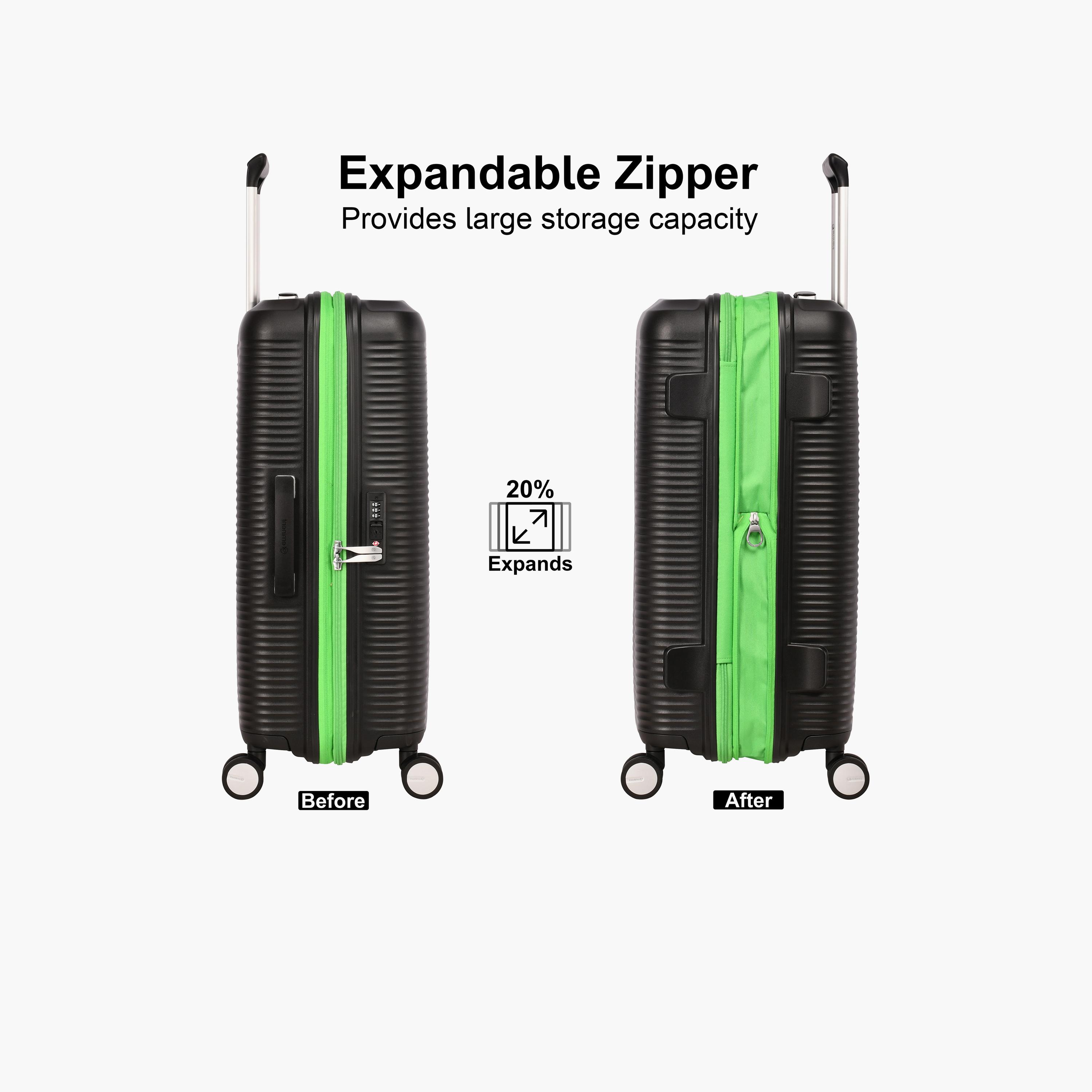 Eminent 55 CM Small Cabin Polypropylene Hard-Sided 4-Wheeler Spinner Trolley Bag with TSA Lock-travel-luggagesandbags-luggage-image-4