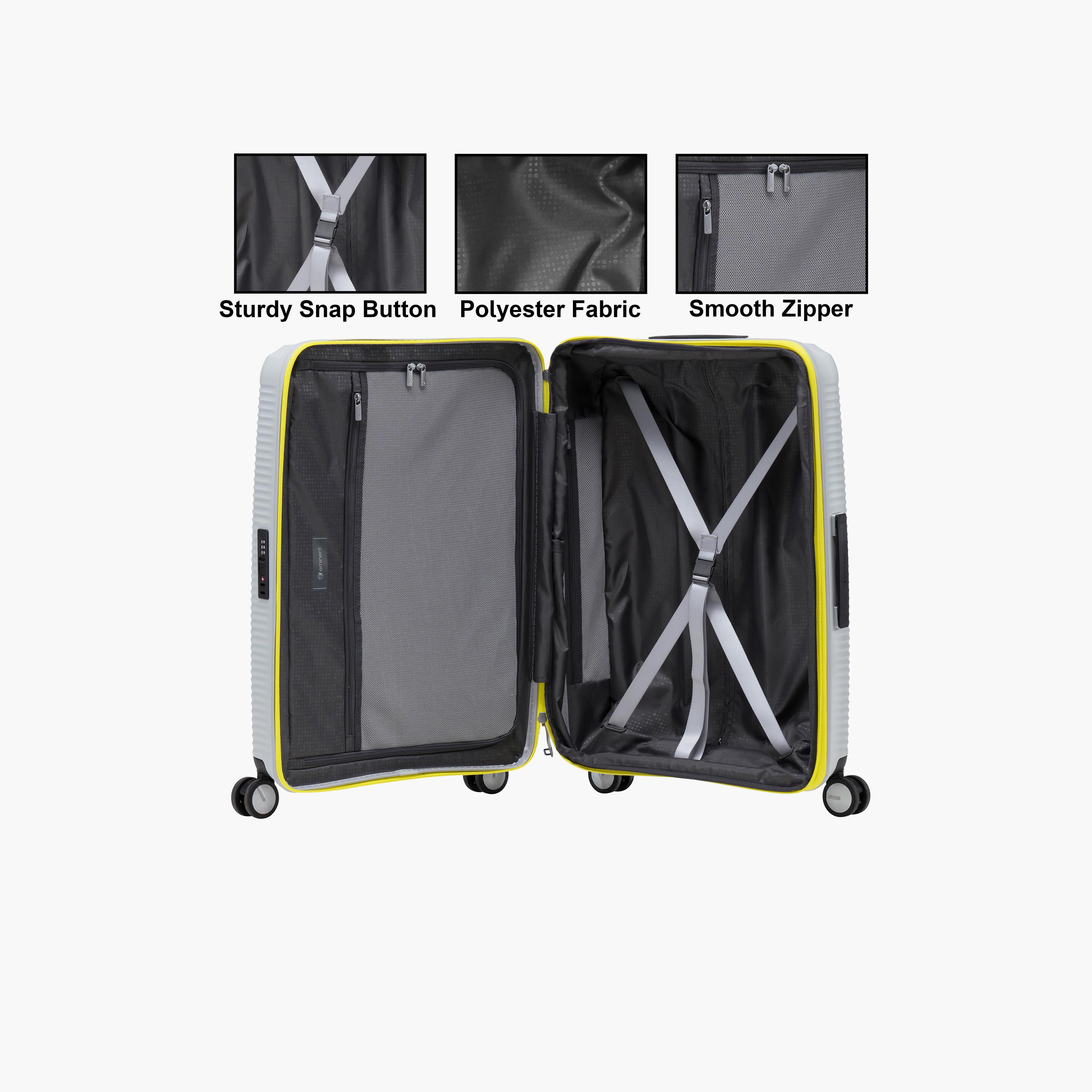 Eminent Set of 3 Polypropylene Hard-Sided 4-Wheeler Spinner Trolley Bag with TSA Lock-travel-luggagesandbags-luggage-image-8
