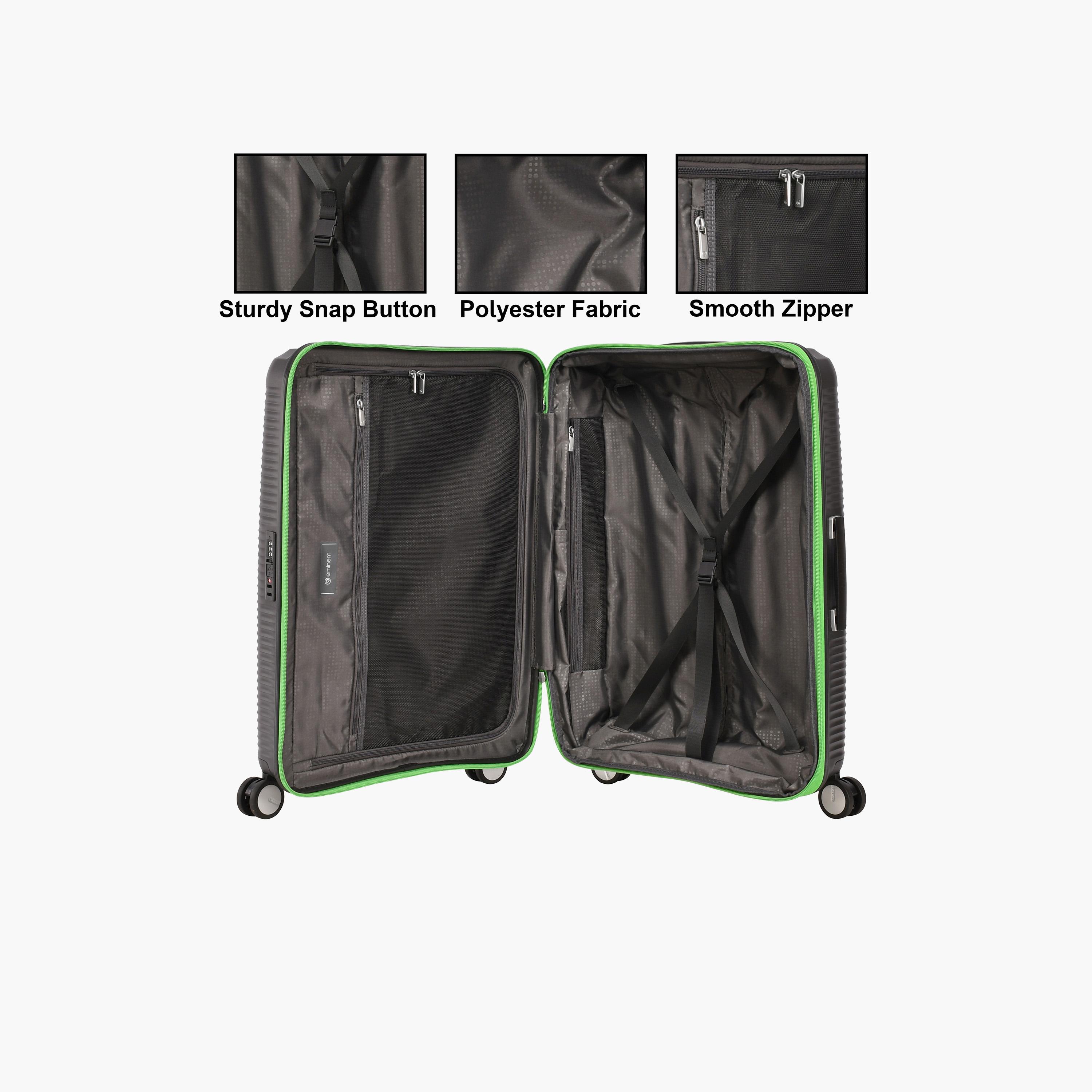 Eminent Set of 3 Polypropylene Hard-Sided 4-Wheeler Spinner Trolley Bag with TSA Lock-travel-luggagesandbags-luggage-image-8