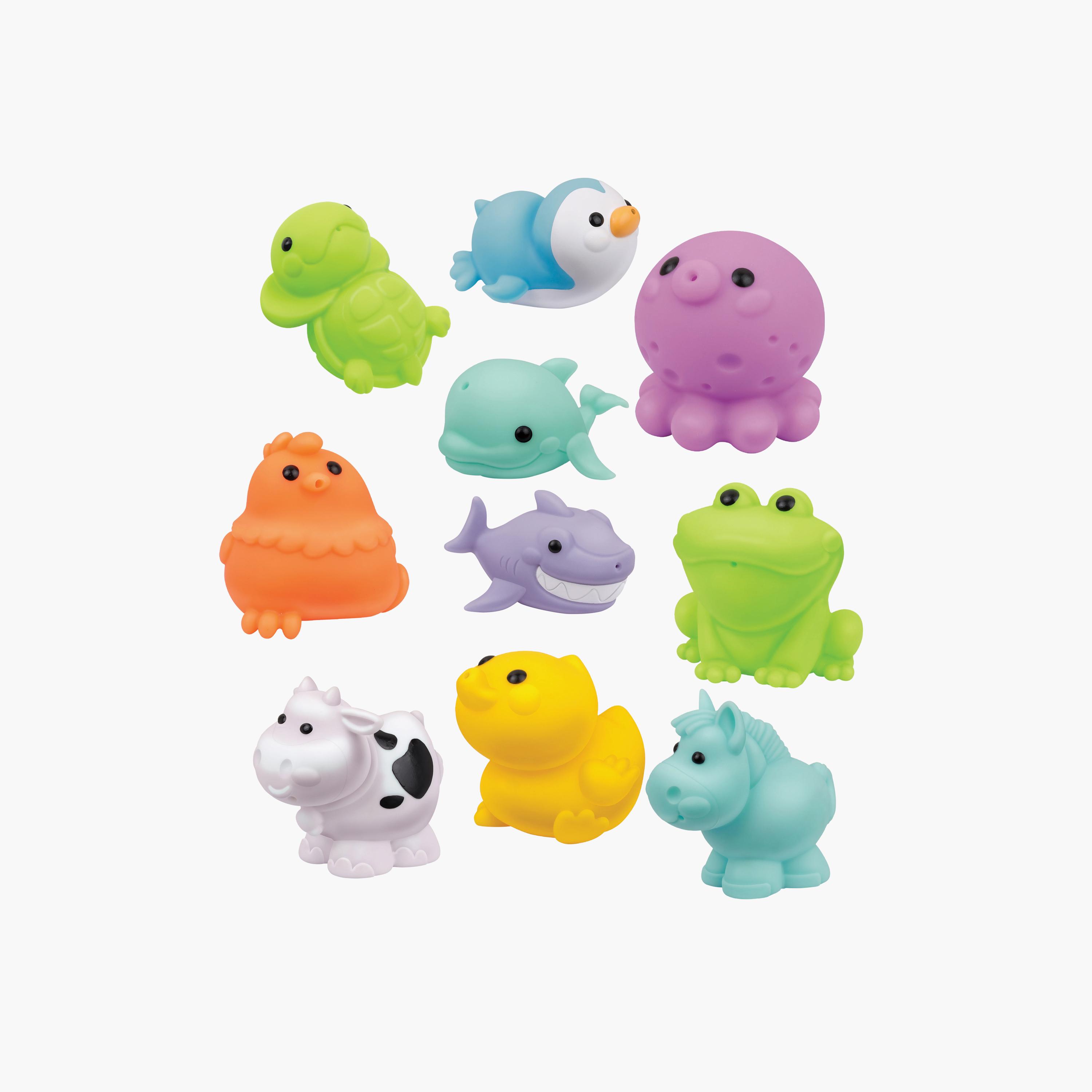 مجموعة ألعاب الحيوانات الأليفة لوقت الاستحمام | 10 قطع من وين فان-toys-babyandtoddlertoys-bathtoys-image-1