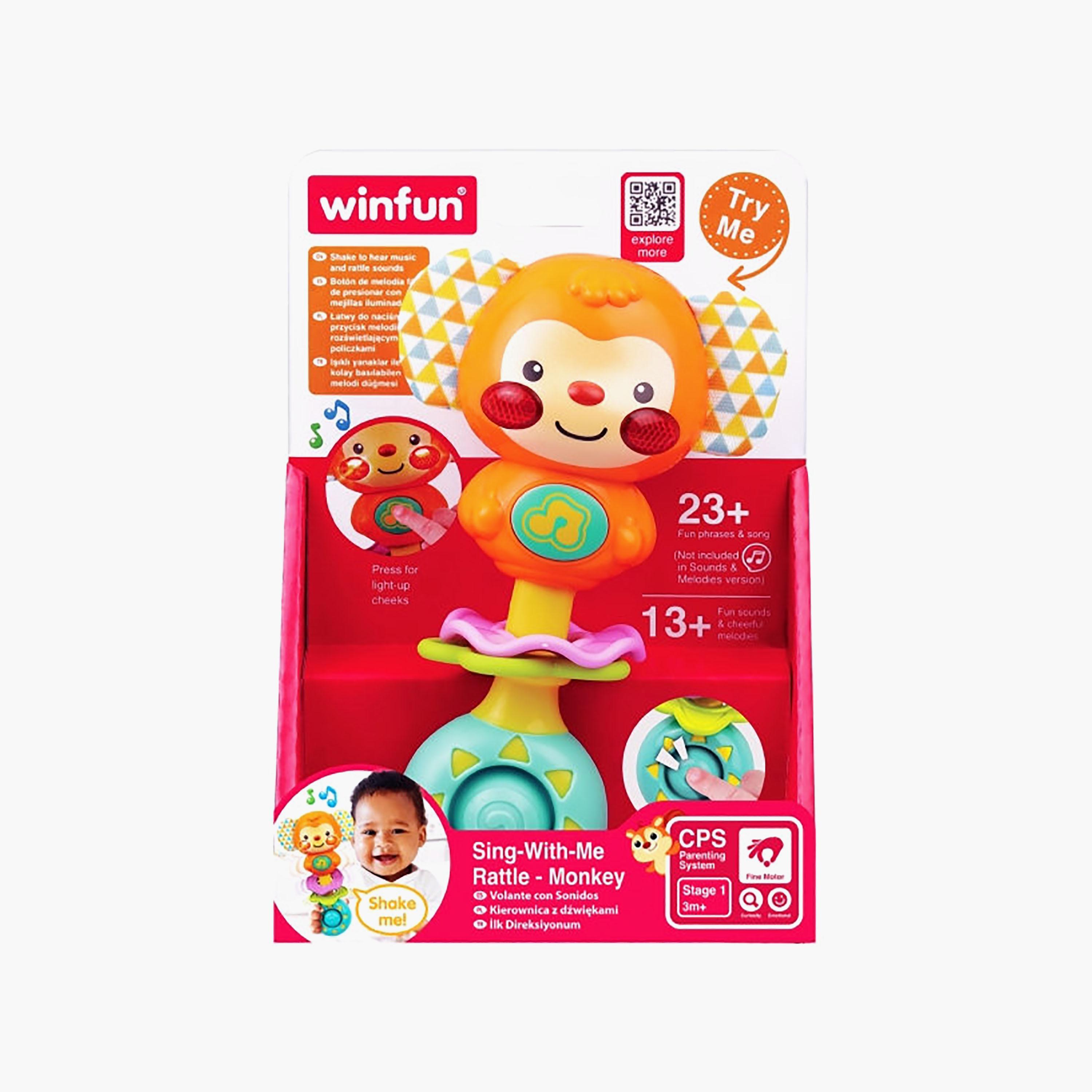 Winfun Sing with Me Rattle Monkey Toy-toys-babyandtoddlertoys-rattlesandteethers-image-4