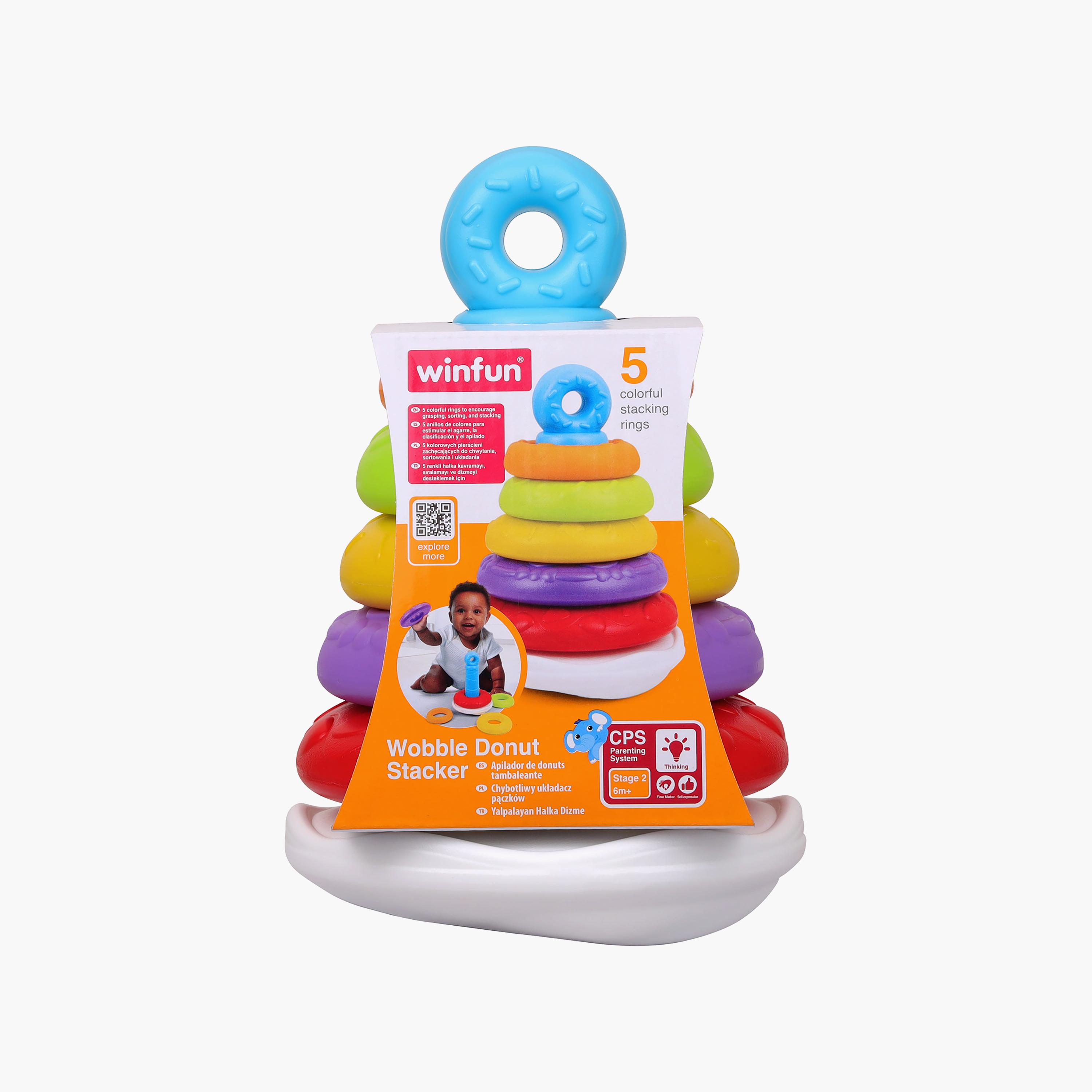 Winfun Wobble Donut Stacker Toy Set-toys-babyandtoddlertoys-stackingandnestingtoys-image-3