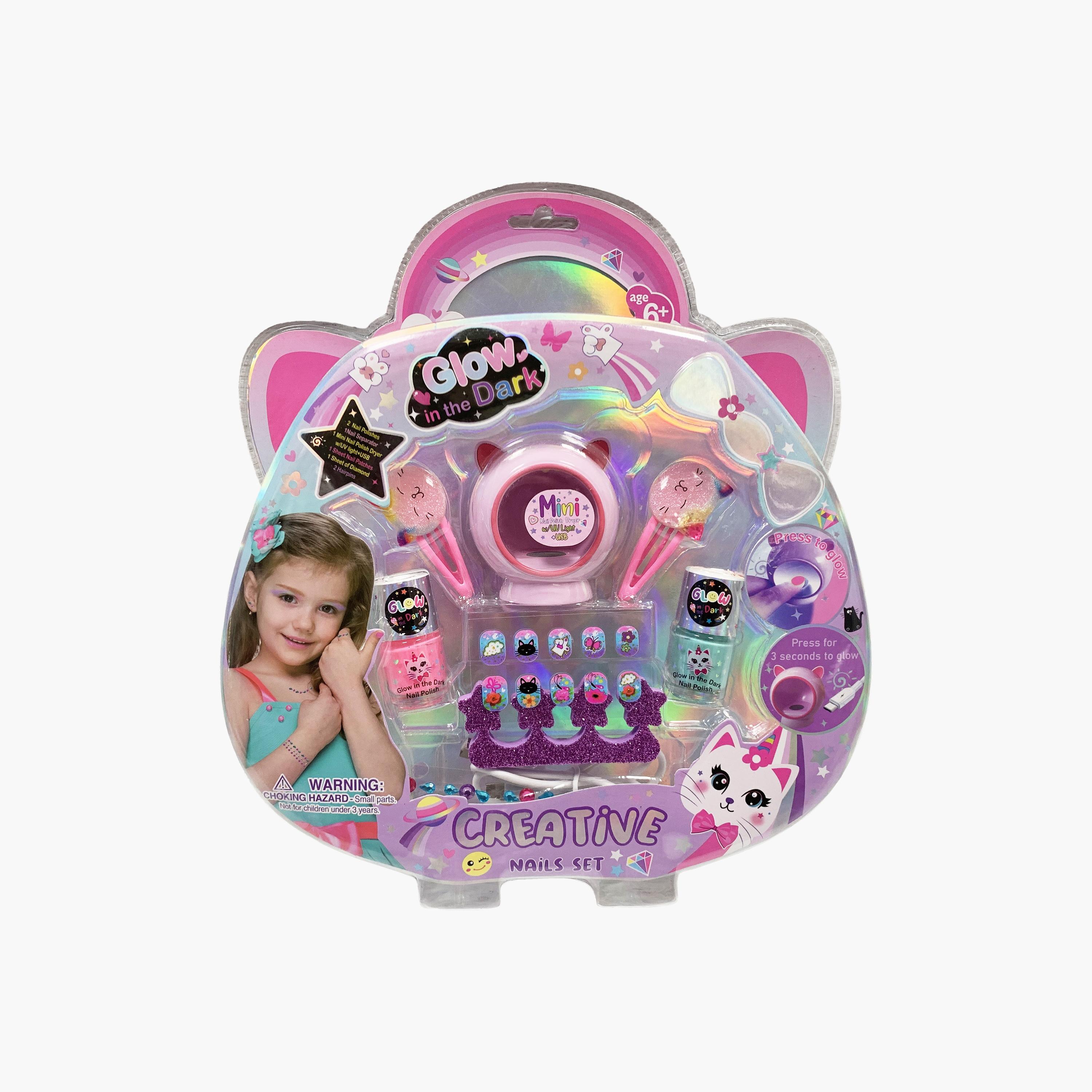 Pecoware Glow In The Dark Creative Nail Art Set-toys-roleplay-makeupandcosmeticsets-image-2