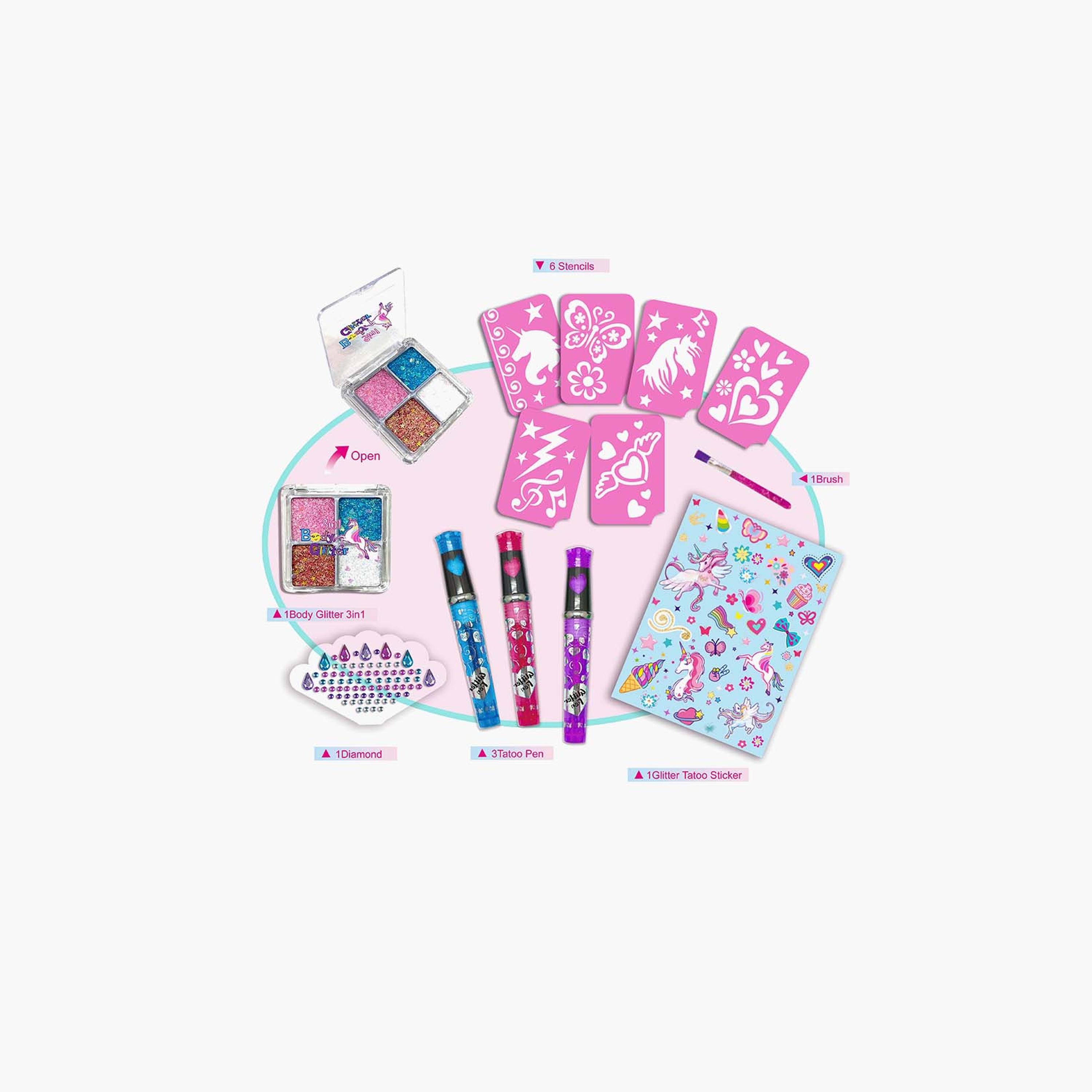 مجموعة مستحضرات تجميل مع استوديو وشم (تاتو) مرح من بيكوواير-school-artsandcrafts-image-3